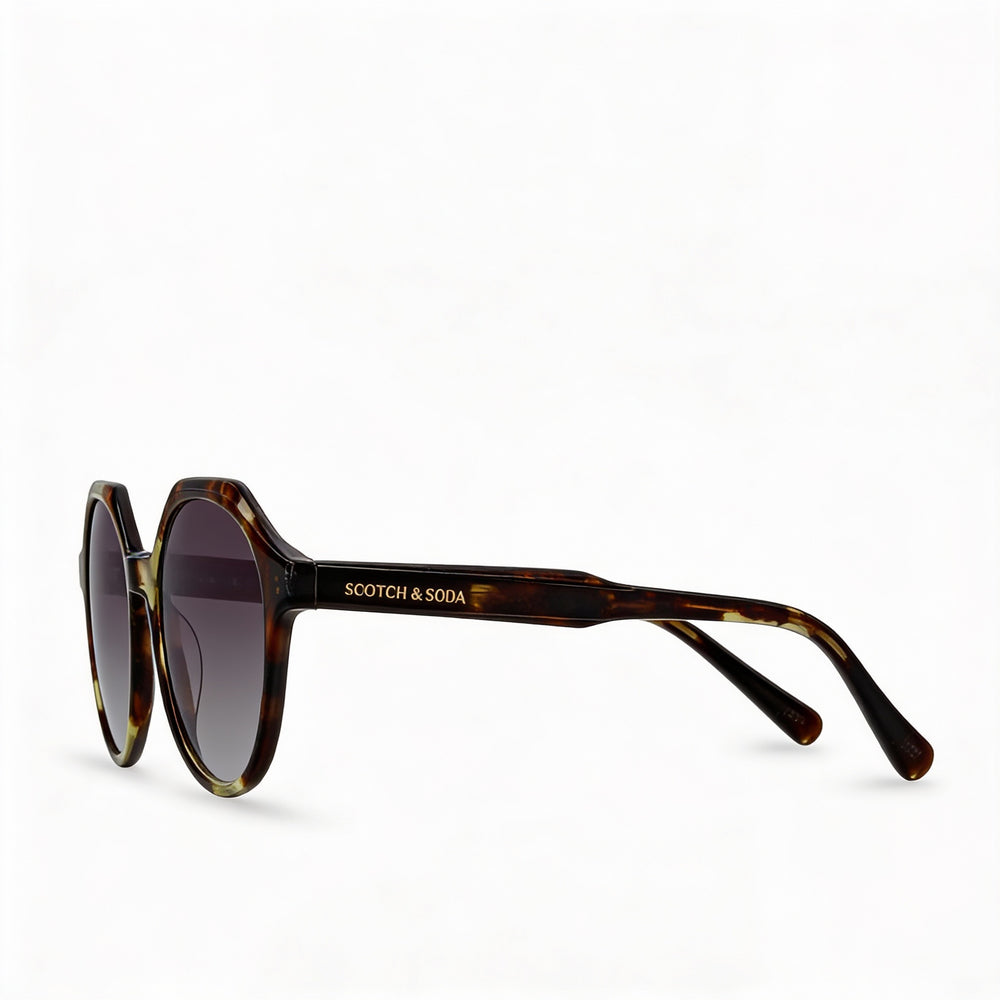 Gafas de sol Scotch & Soda Sodra para hombre, acetato, color tortuga, lentes grises, protección UV 49-19-140