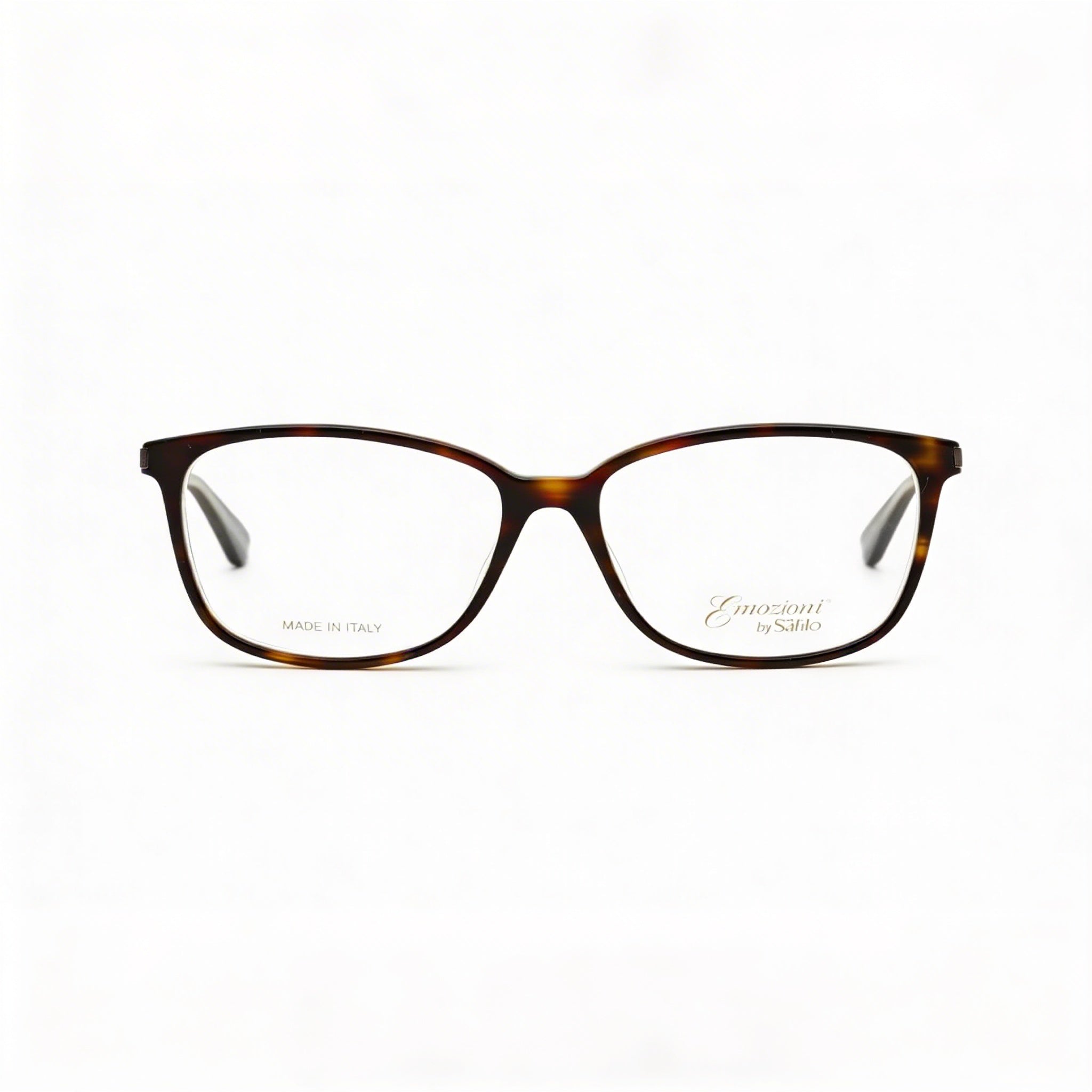 Emozioni Women's 4044 Rectangular Plastic Havana Green Gray Prescription Ready Eyeglasses with Clear Demo Lenses, 53mm, Photo 2