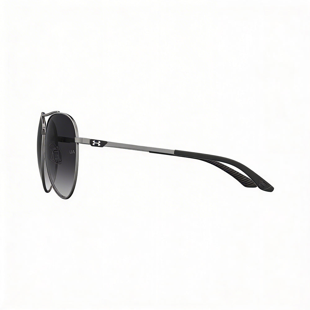 Under Armour UA 0007/G/S Unisex Stainless Steel Sunglasses Dark Ruthenium Gray Frame Grey Shaded Lenses 59mm UV Protection
