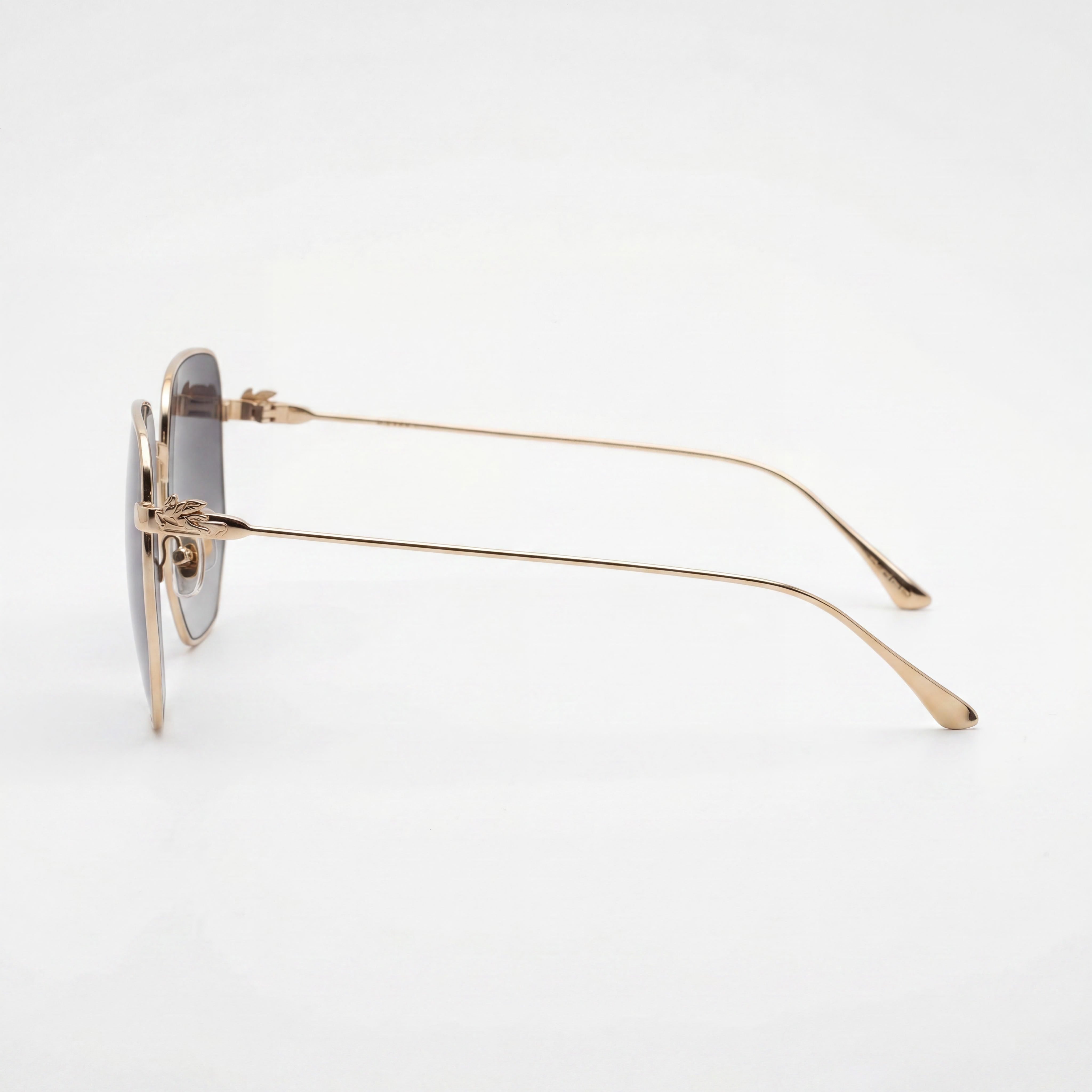 Etro Casual Women's Metal Rose Gold Frame Dark Grey Shaded Lens Sunglasses Lens Width 60mm, Photo 3