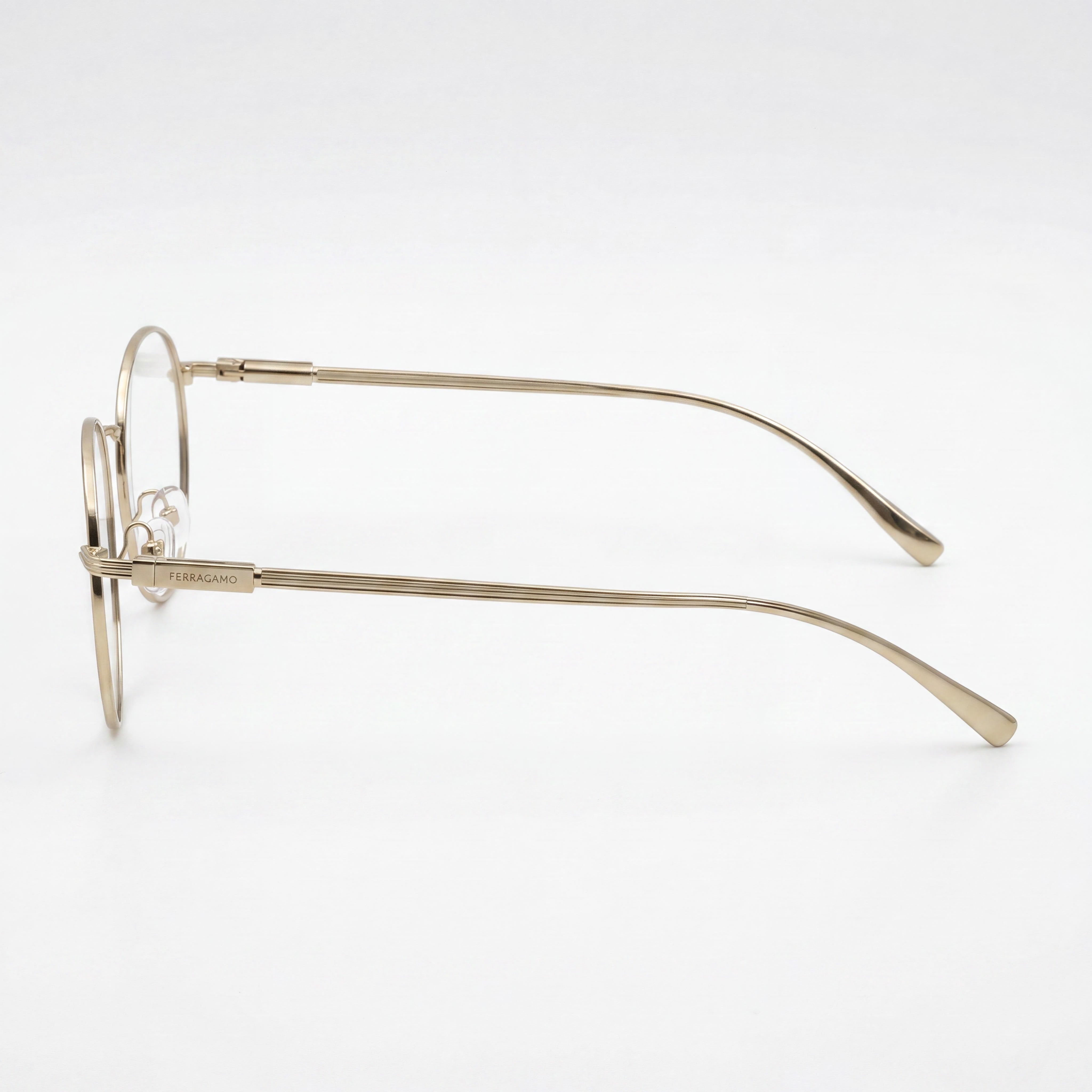 Gafas Salvatore Ferragamo para hombre Sf2229 de metal con montura multicolor, lentes doradas y protección UV, 50 mm, Photo 2