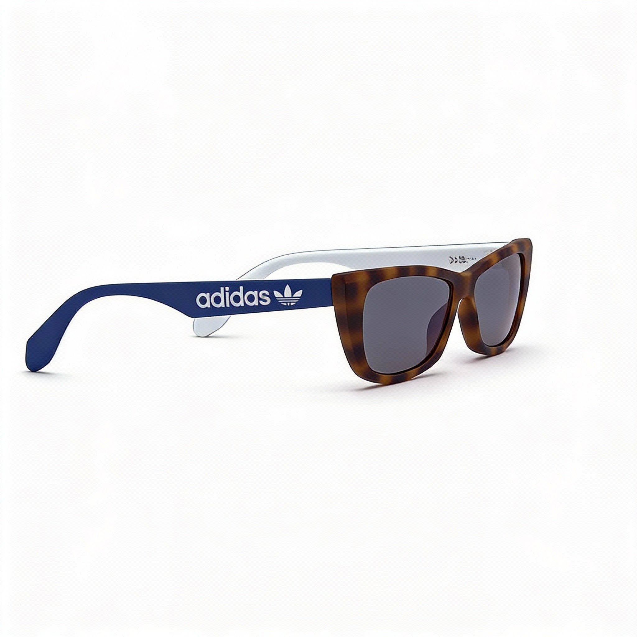 Gafas de sol adidas Originals Contemporaneo para mujer, forma de gato, de plástico, con montura marrón/azul, espejadas, azules, no polarizadas, 55 mm, Photo 1