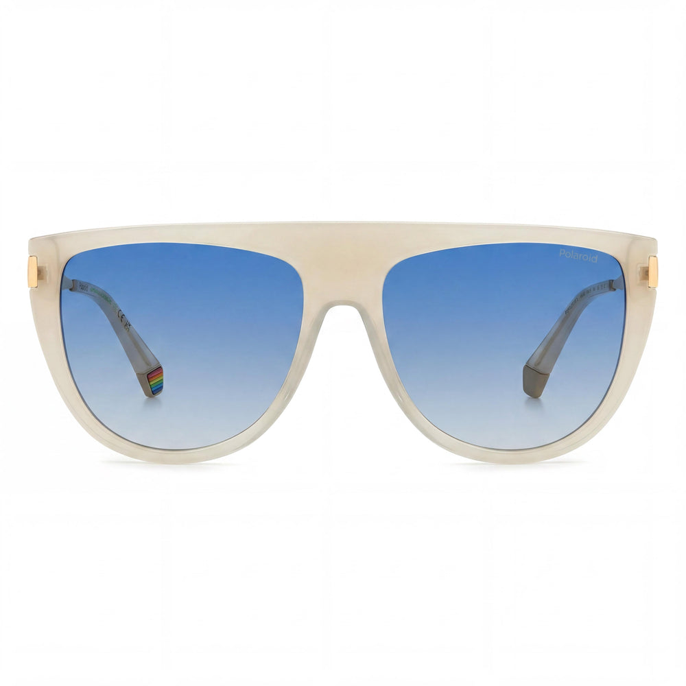 Gafas de sol Polaroid PLD 6221/S/X para mujer, de policarbonato ecológico beige, con protección UV 100%, 57 mm