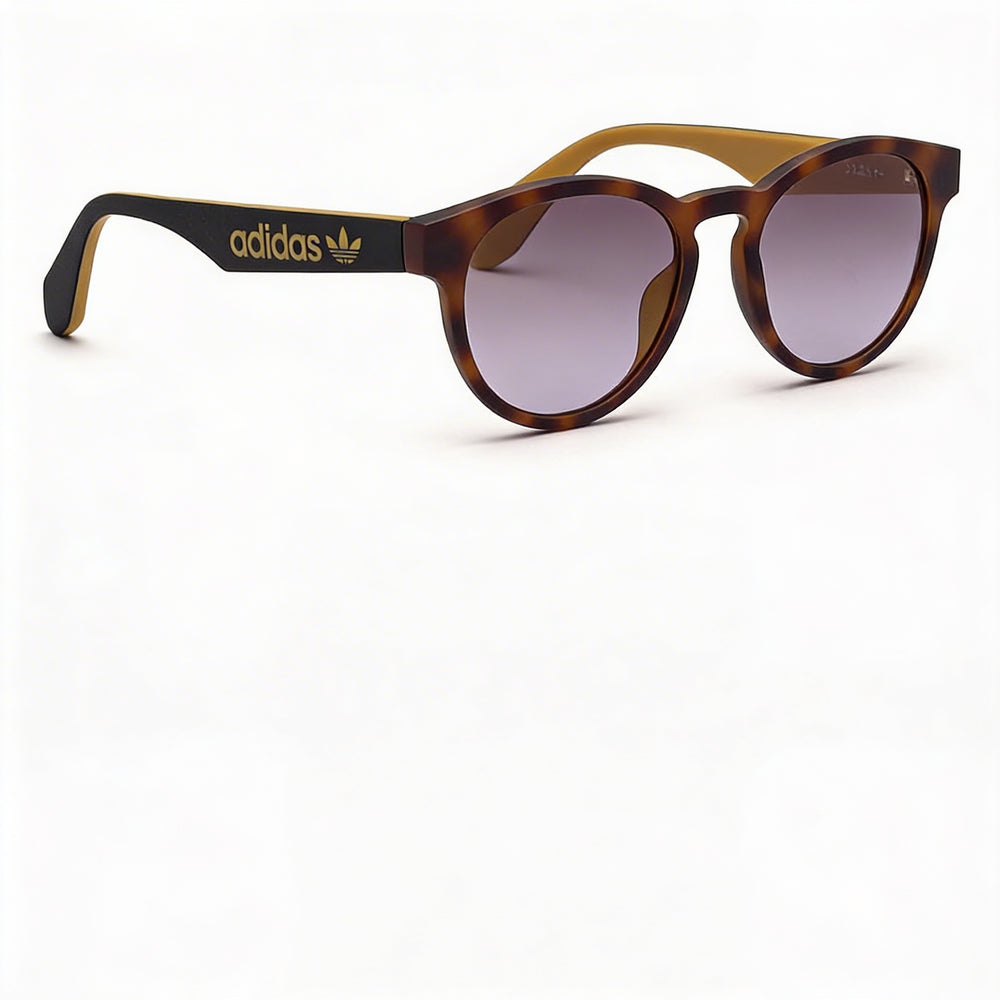 Gafas de sol adidas Originals Urban para hombre, redondas, de plástico marrón espejado, con protección UV y sin polarizar, de 52 mm