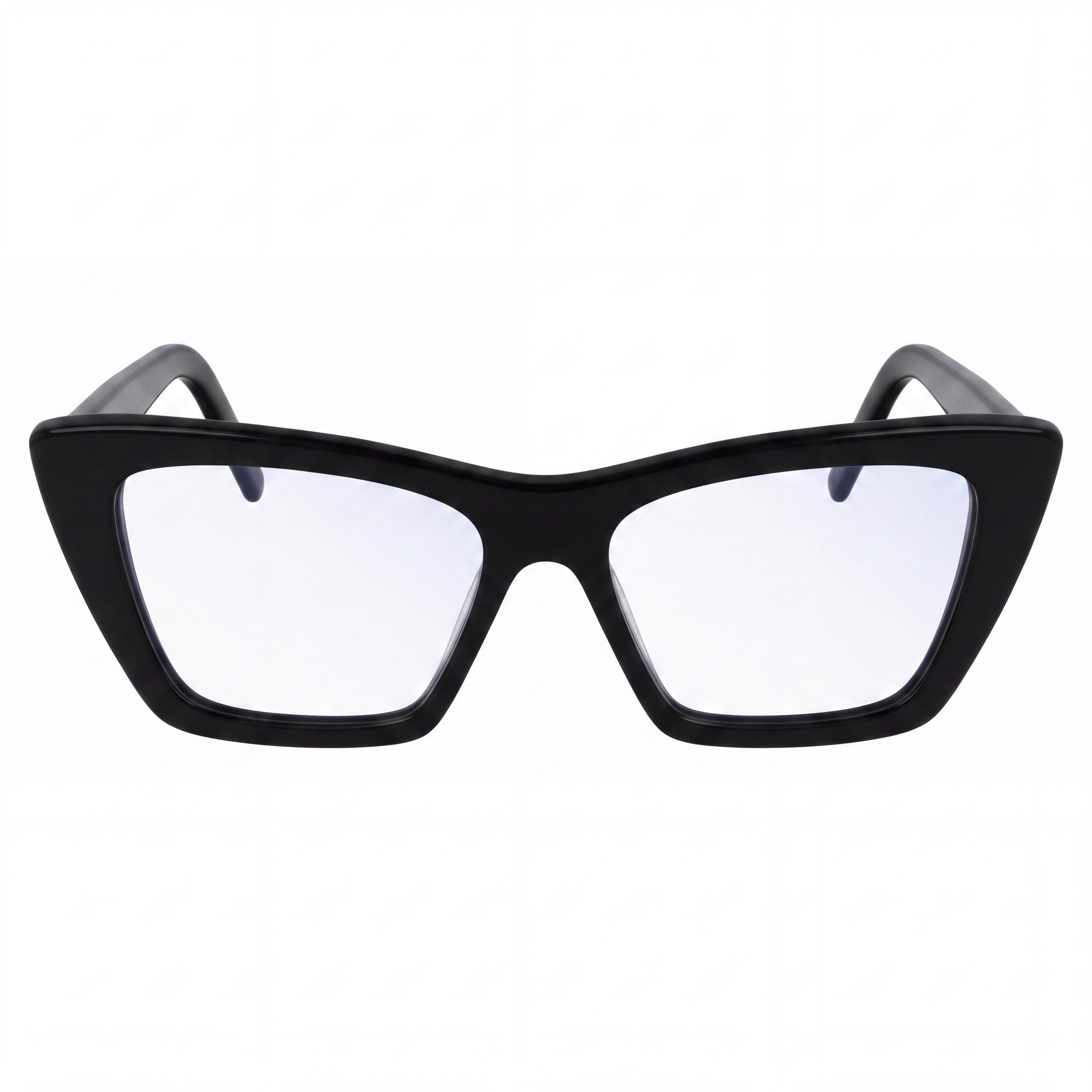 Yves Saint Laurent New Wave Cat Eye Eyeglasses for Women, Black / Transparent Acetate Frame, Size 51-16-145mm, Photo 2