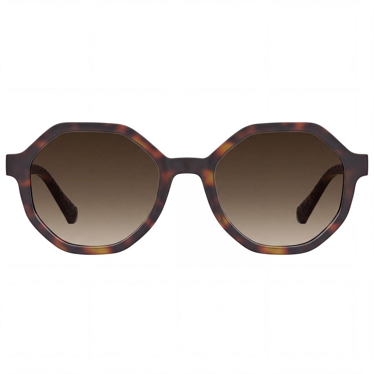 Love Moschino MOL076/S Women's Geometric Havana Cellulose Propionate Non-Polarized Brown Shaded Sunglasses 52mm, Photo 2