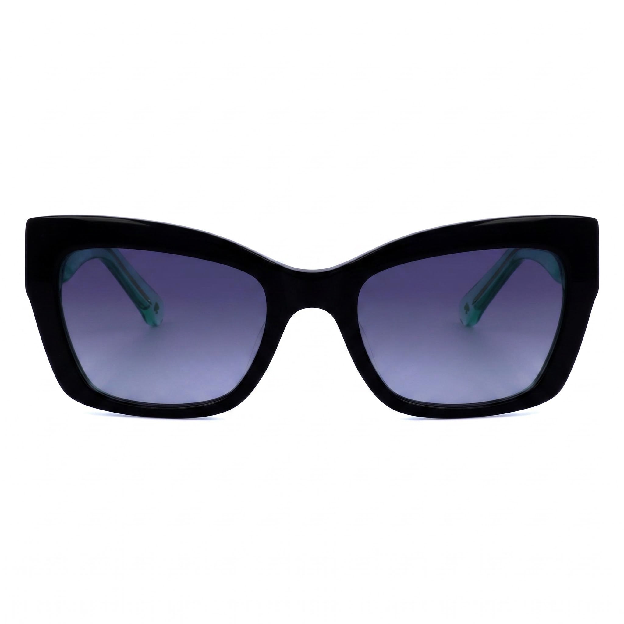 kate spade new york Valeria/S Gafas de sol de mujer negras de acetato con protección UV y lentes degradadas grises 53 mm, Photo 2