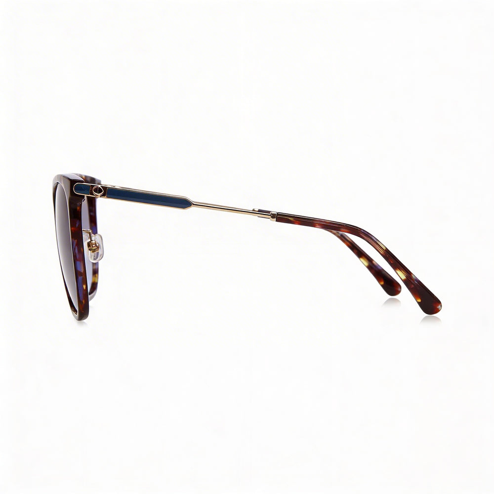 Kate Spade New York Modern Unisex Sunglasses with Blue Havana Acetate Frame and Polycarbonate Lenses, 57mm