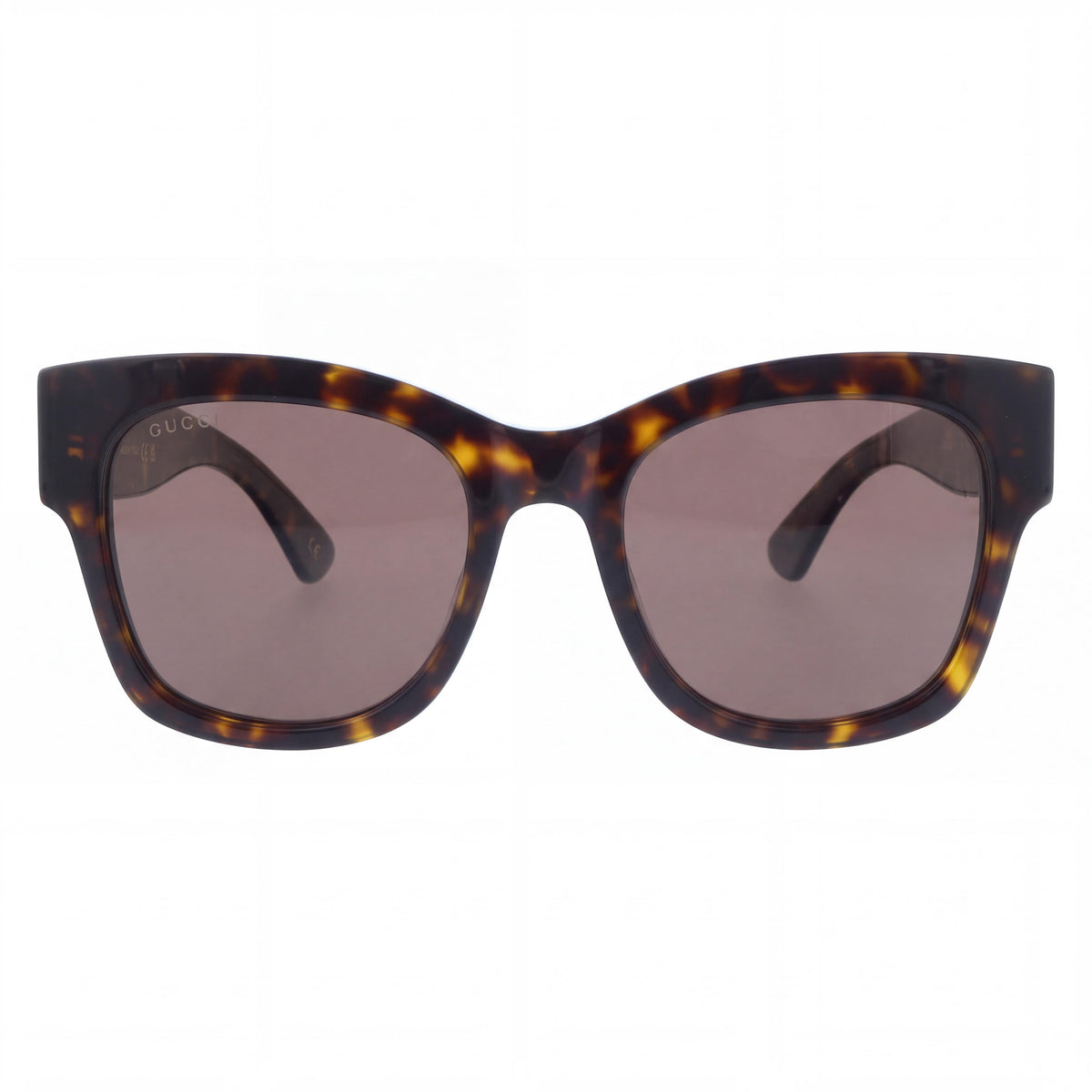 Gucci Women's Classic Square Acetate Havana Tortoiseshell Frame with Non-Polarized Polycarbonate Lenses Sunglasses 53mm, Photo 2