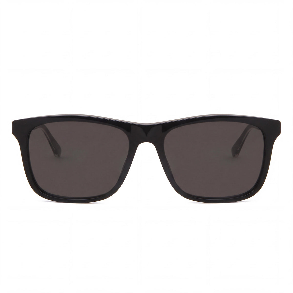 Gucci Classic Men's Black Plastic Square Grey Polycarbonate Non-Polarized UV Protection Sunglasses 57mm, Photo 2