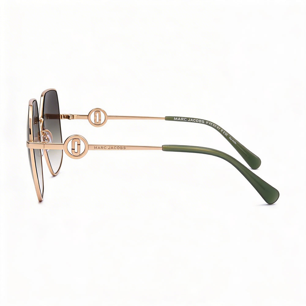 Marc Jacobs MARC 730/S Women's Casual Metal Sunglasses, Gold Green Frame, Green Shaded Lenses, 59mm