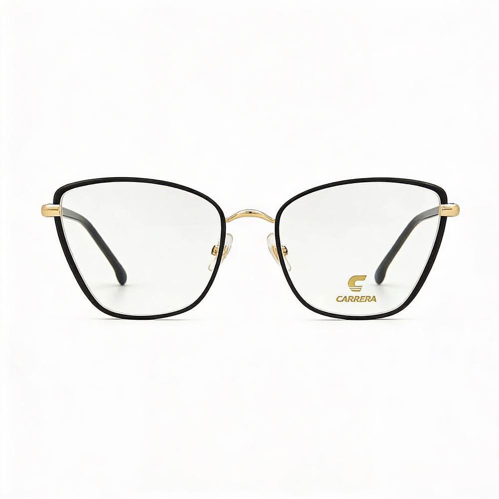 Carrera Carrera 3039 Women's Prescription Eyeglasses with Metal Frame in Matte Black Gold - Size 54mm