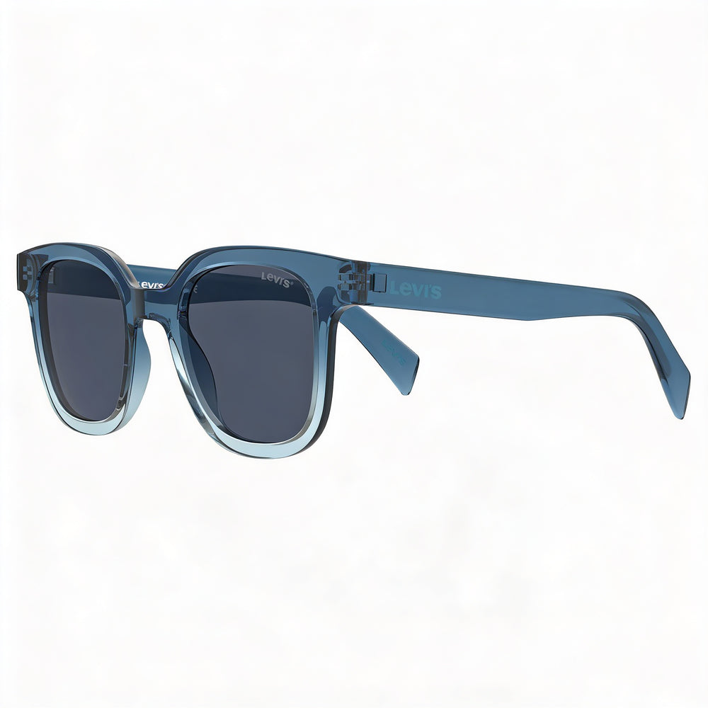 Gafas de sol unisex Levi's Lv 1010/S de poliamida ecológica, color gris y plateado, con protección UV y efecto espejo, talla 43-21-145