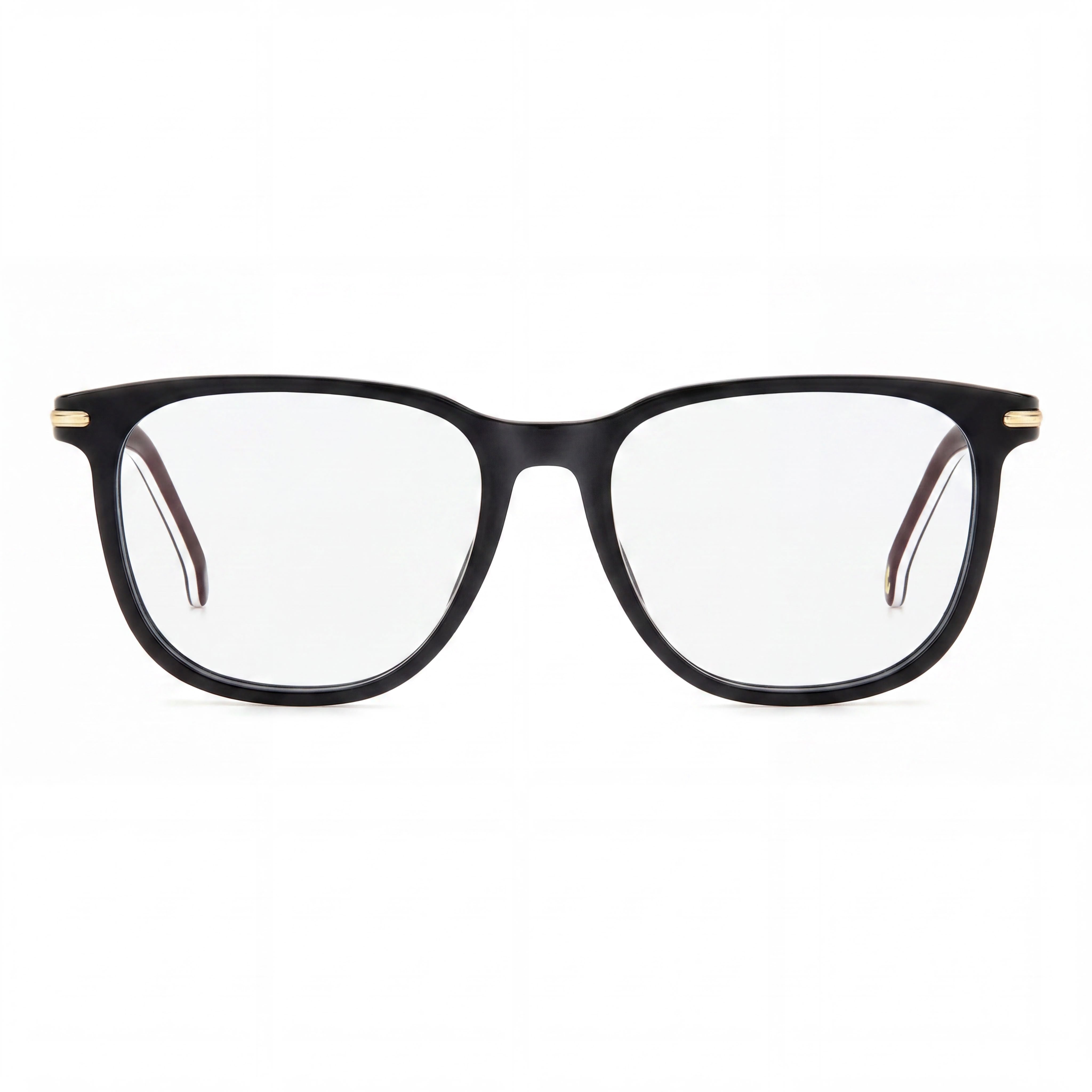 Montura de gafas Carrera 308 unisex fabricada en plástico con franjas negras, con lentes no polarizadas y un ancho de lente de 53 mm, Photo 2