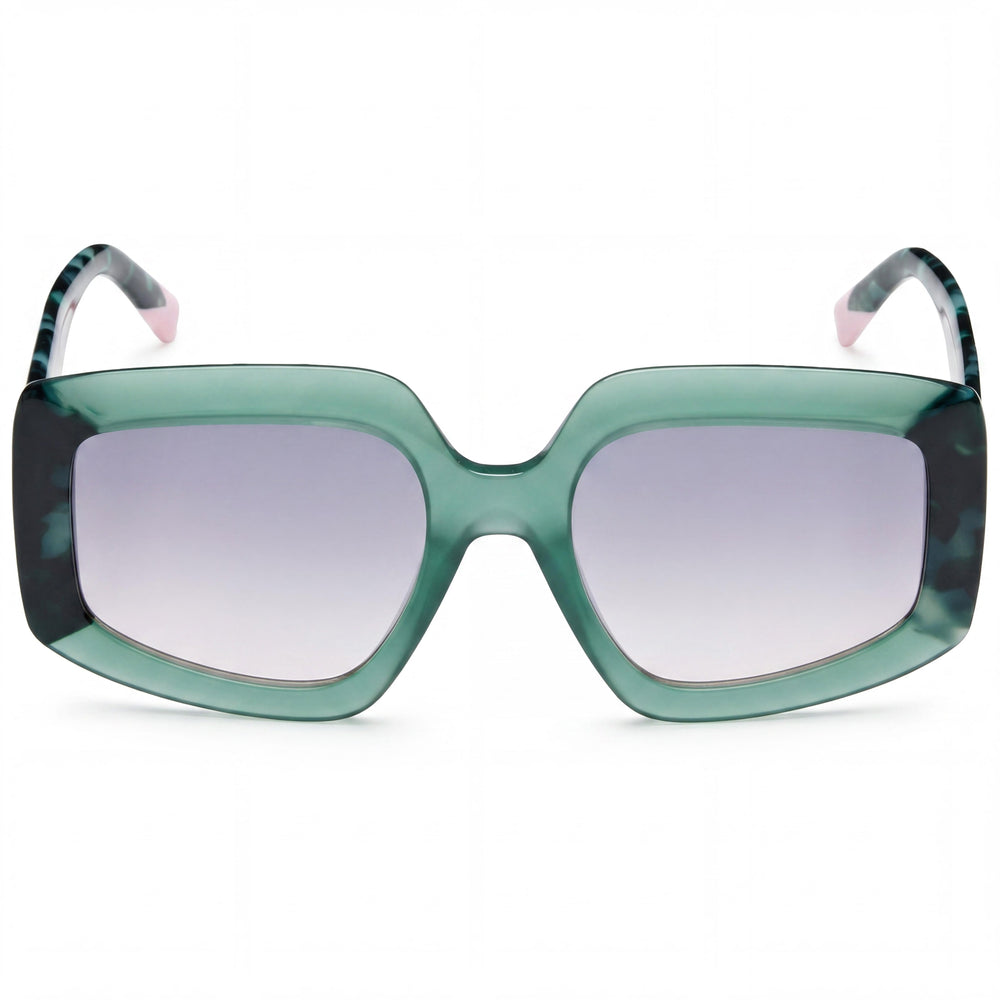 Missoni Missoni Seasonal Women's Green Pink Havana Acetate Frame Polycarbonate UV Protected Sunglasses 54mm Lens Width