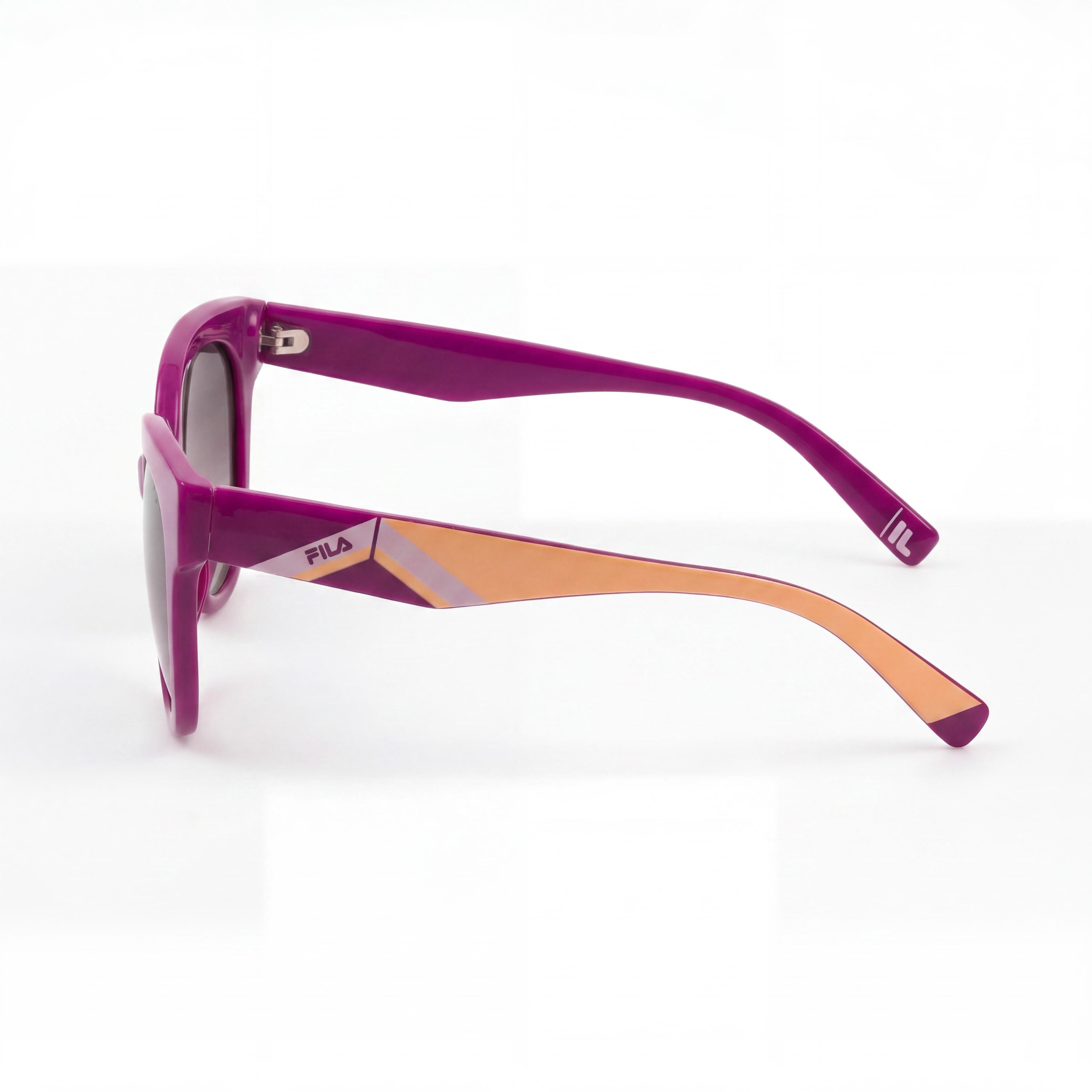 Gafas de sol unisex Fila Modern con montura inyectada fucsia brillante y lentes de policarbonato, 51 mm de ancho de lente, Photo 2