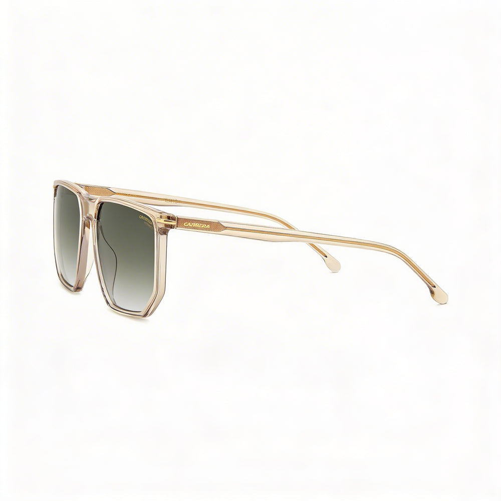 Gafas de sol unisex Carrera Casual con montura de acetato rosa, lentes con sombreado verde y protección UV 100 %, 58 mm