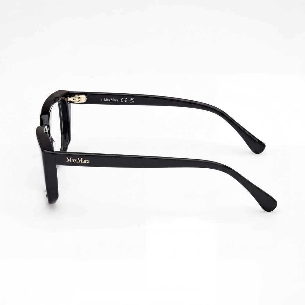 MaxMara MM5112 Women's Eyeglasses with Shiny Black Ophthalmic Plastic Frame, Lens Width 54mm