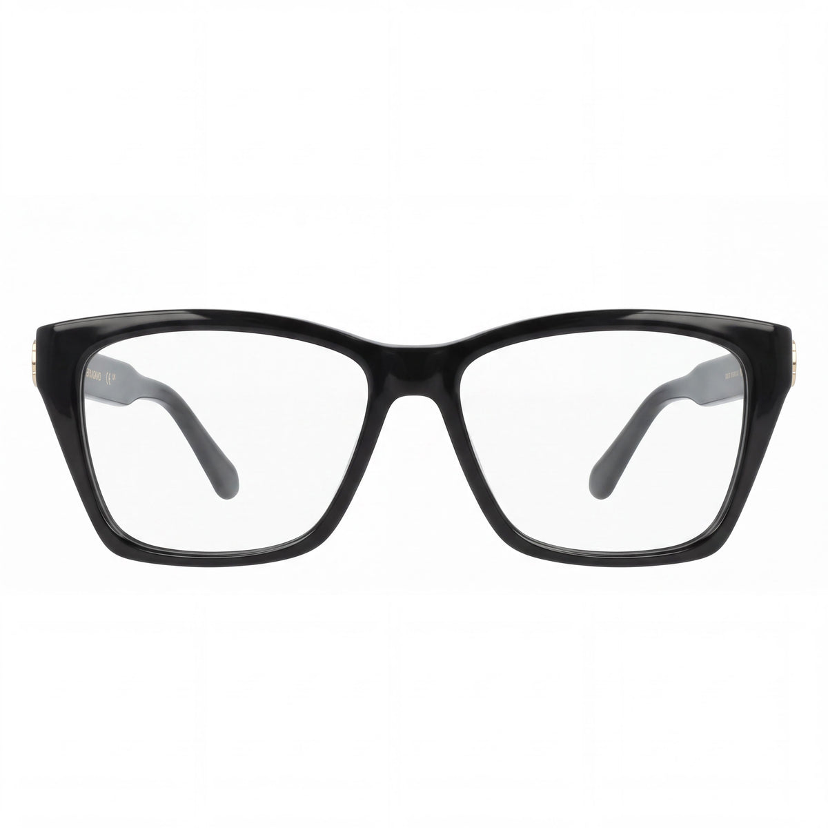 Ferragamo Men’s Sf3030e Black Acetate Frame Eyeglasses with Transparent Polycarbonate Lenses 54-15-140, Photo 2