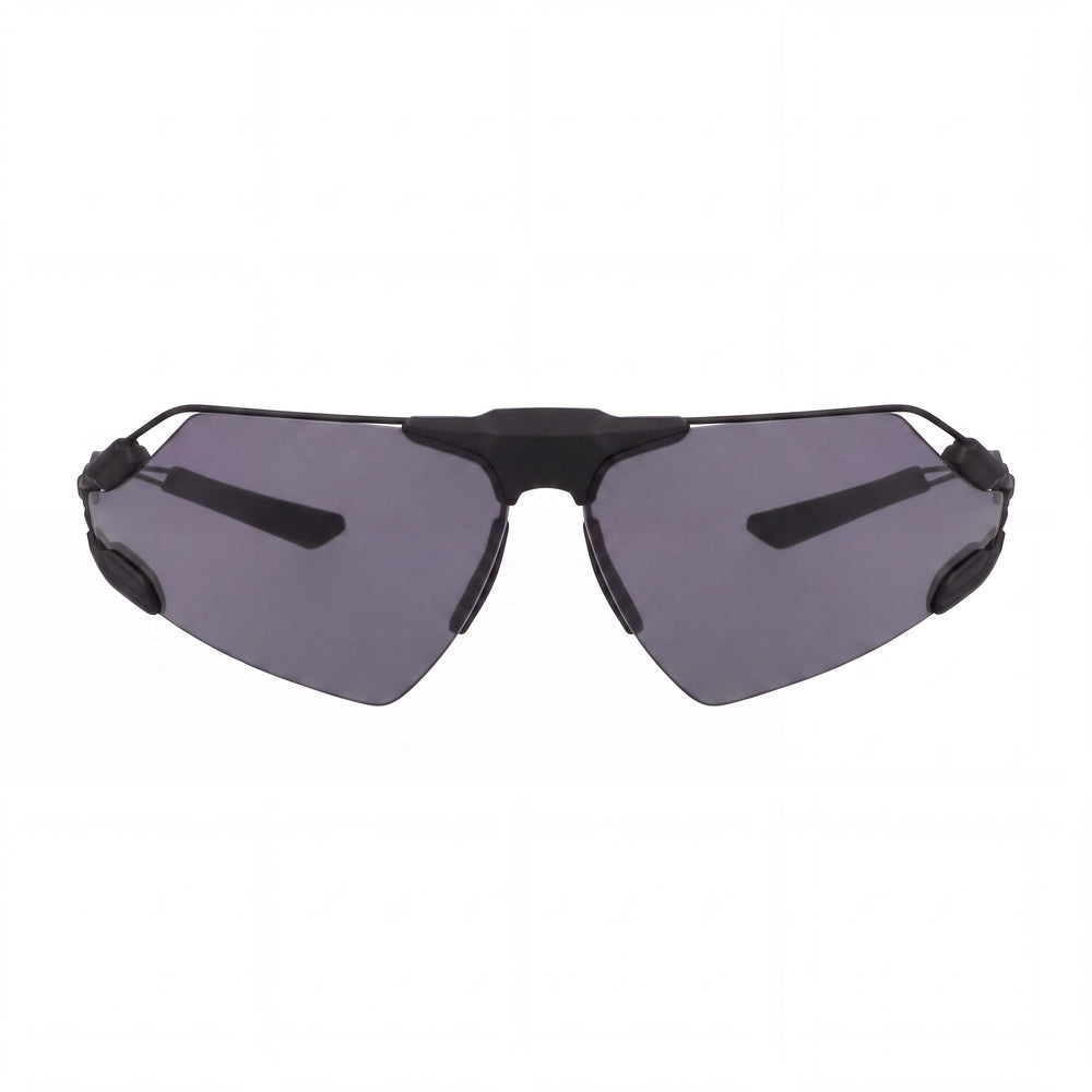 Nike ZEUS EDGE P EV24032 Men's Titanium Polarized Grey Sunglasses, Matte Black Frame, UV 400, 76mm