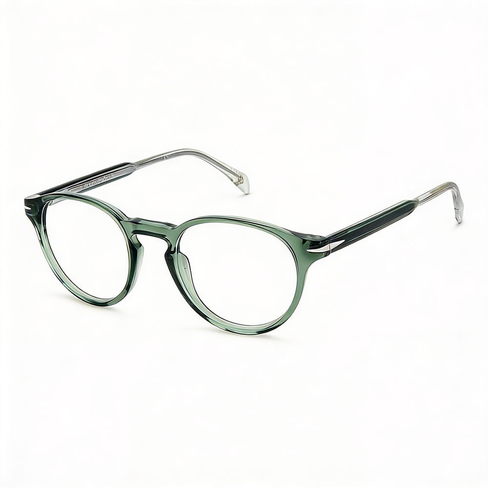 David Beckham Casual Men's Green Acetate Full Rim Eyeglasses with Polycarbonate Non-polarised Lenses 48mm