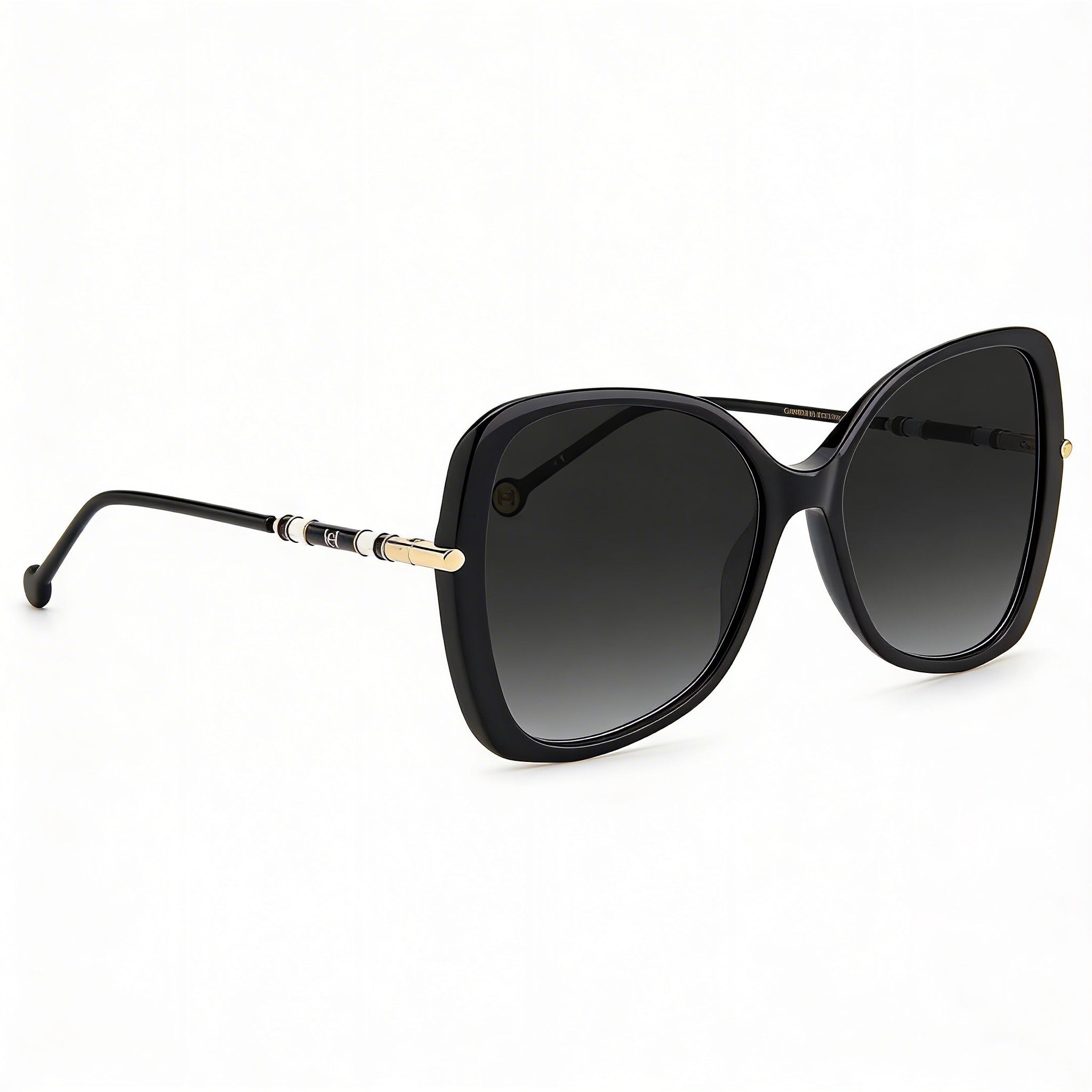 Gafas de sol Carolina Herrera Ch 0025/S para mujer, armazón de acetato negro con lentes de protección UV en gris oscuro, 58 mm, Photo 3