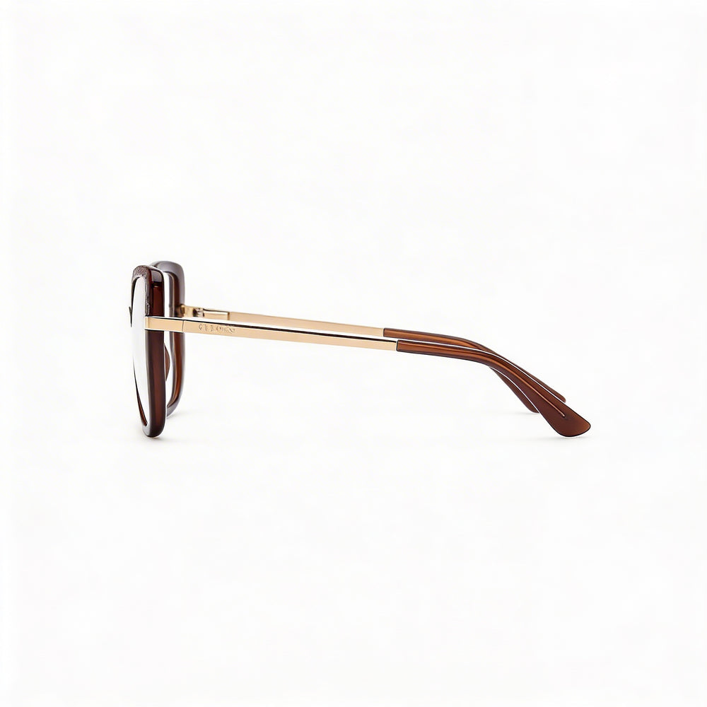 GUESS GU50245 Gafas de Sol para Mujer Marrón Oscuro Brillante con Montura de Plástico Oro Pálido y Lentes de 54mm