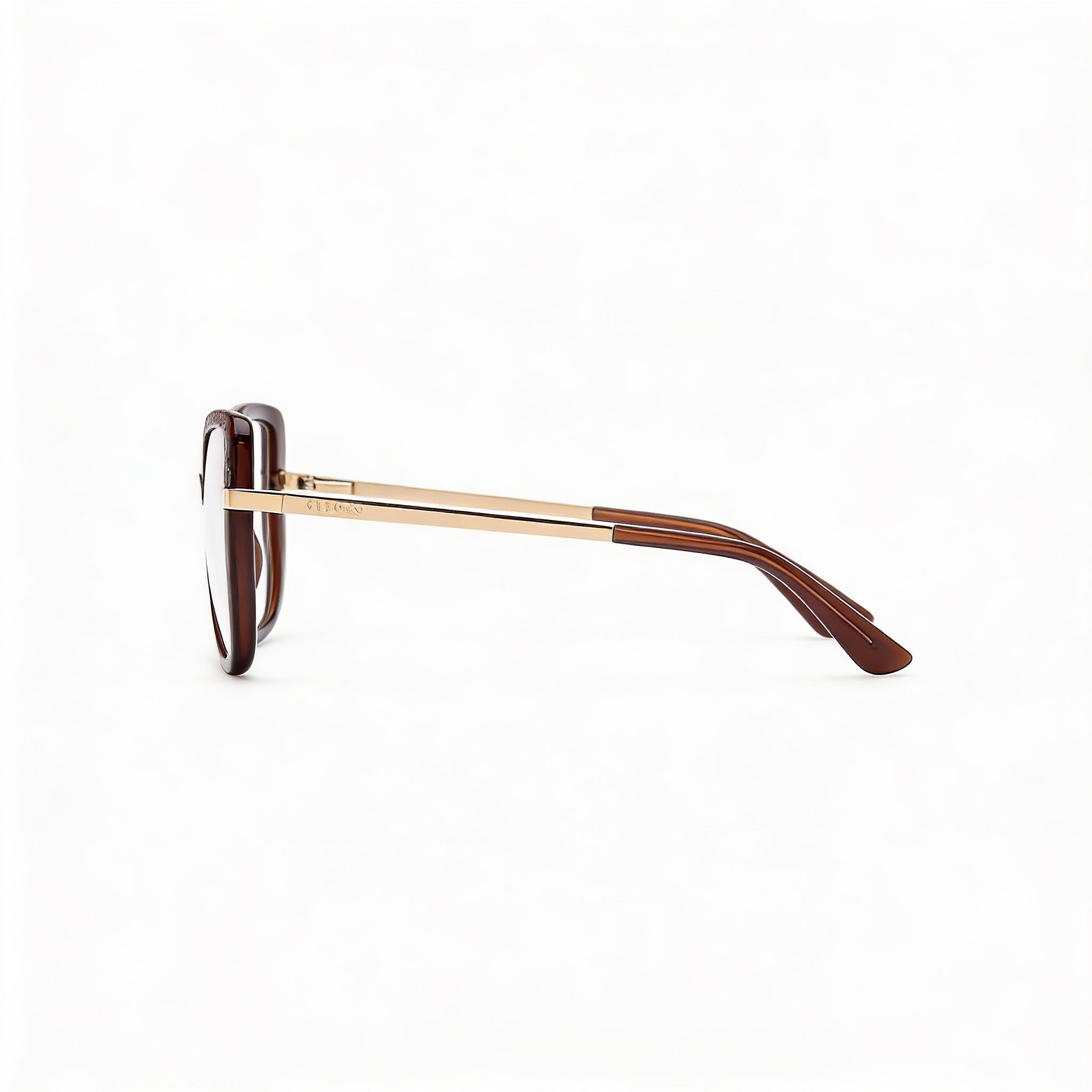 GUESS GU50245 Gafas de Sol para Mujer Marrón Oscuro Brillante con Montura de Plástico Oro Pálido y Lentes de 54mm, Photo 3
