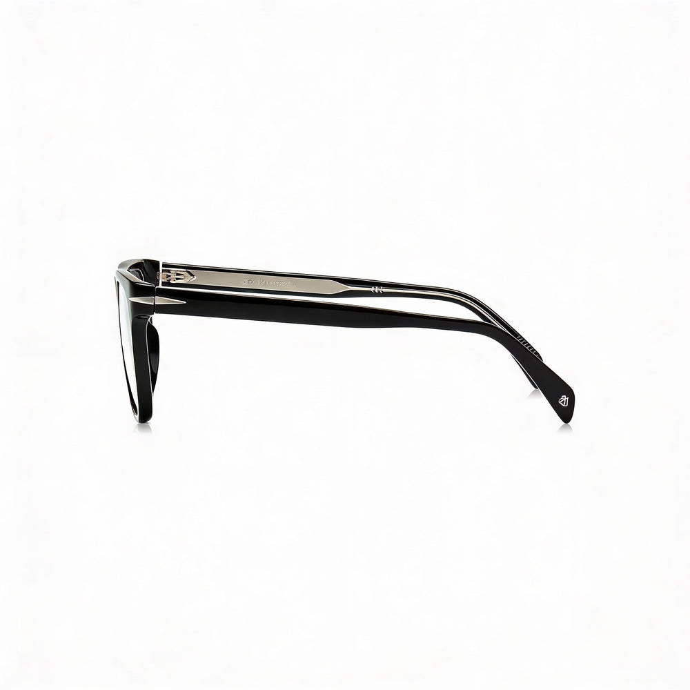 David Beckham Db 1073 Modern Style Unisex Acetate Frame Sunglasses with Black Silver Polycarbonate Lenses, 52mm