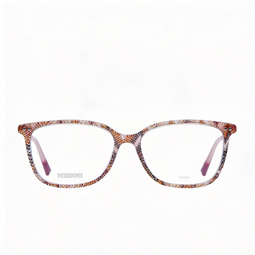 Gafas Missoni Modern para mujer con montura de acetato en color rosa cereza, lentes no polarizadas, ancho de lente de 53 mm