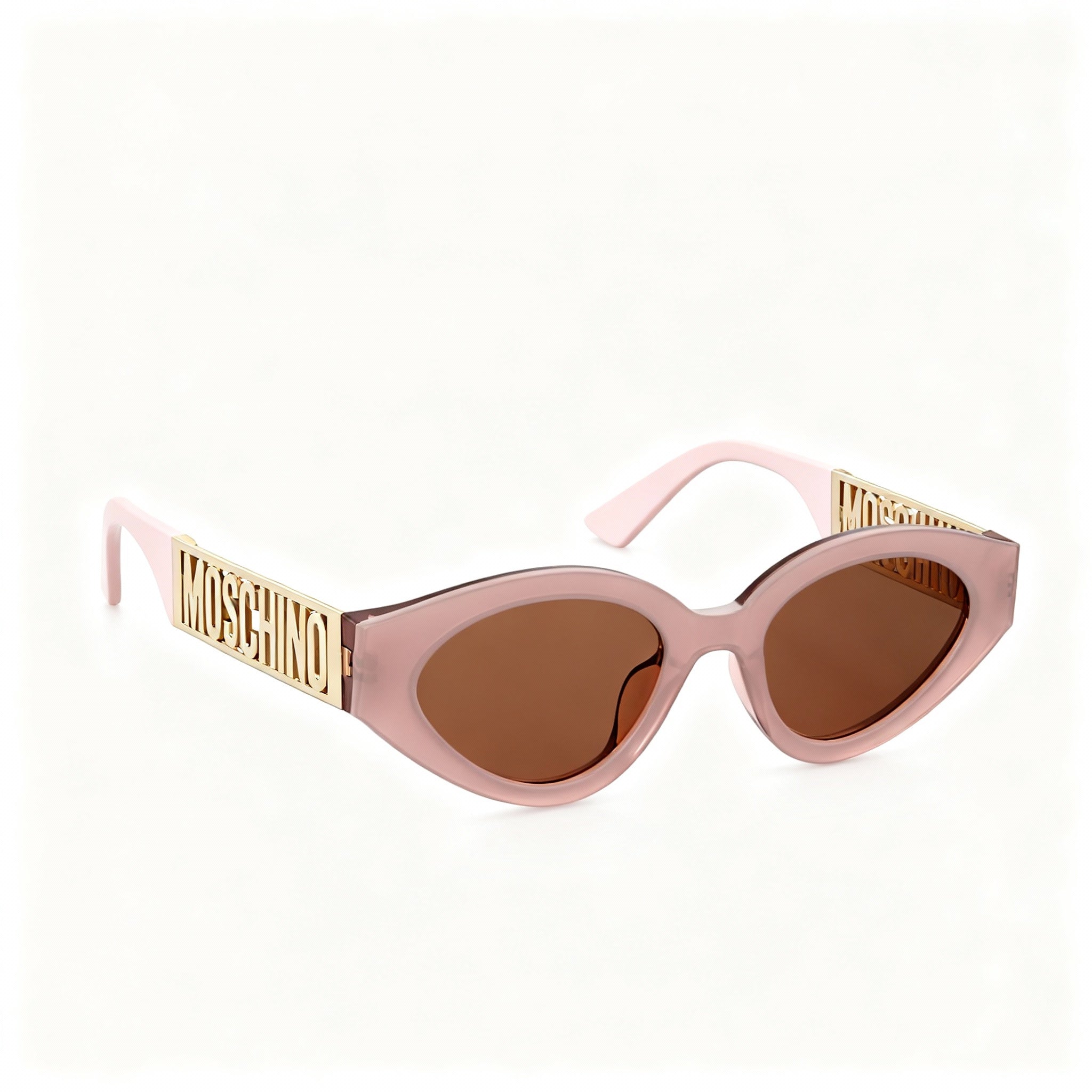 Moschino MOS160/S Women's Cat Eye Acetate Sunglasses - Pink Frame, Pink Flash Silver Lens, 51mm, Photo 3