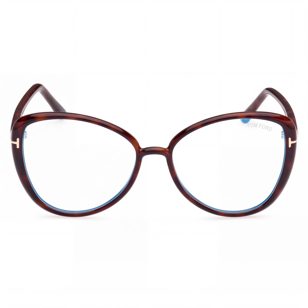 Tom Ford FT5907-B Gafas de Plástico con Filtro de Luz Azul Mariposa para Mujer Dark Havana 55mm, Photo 2