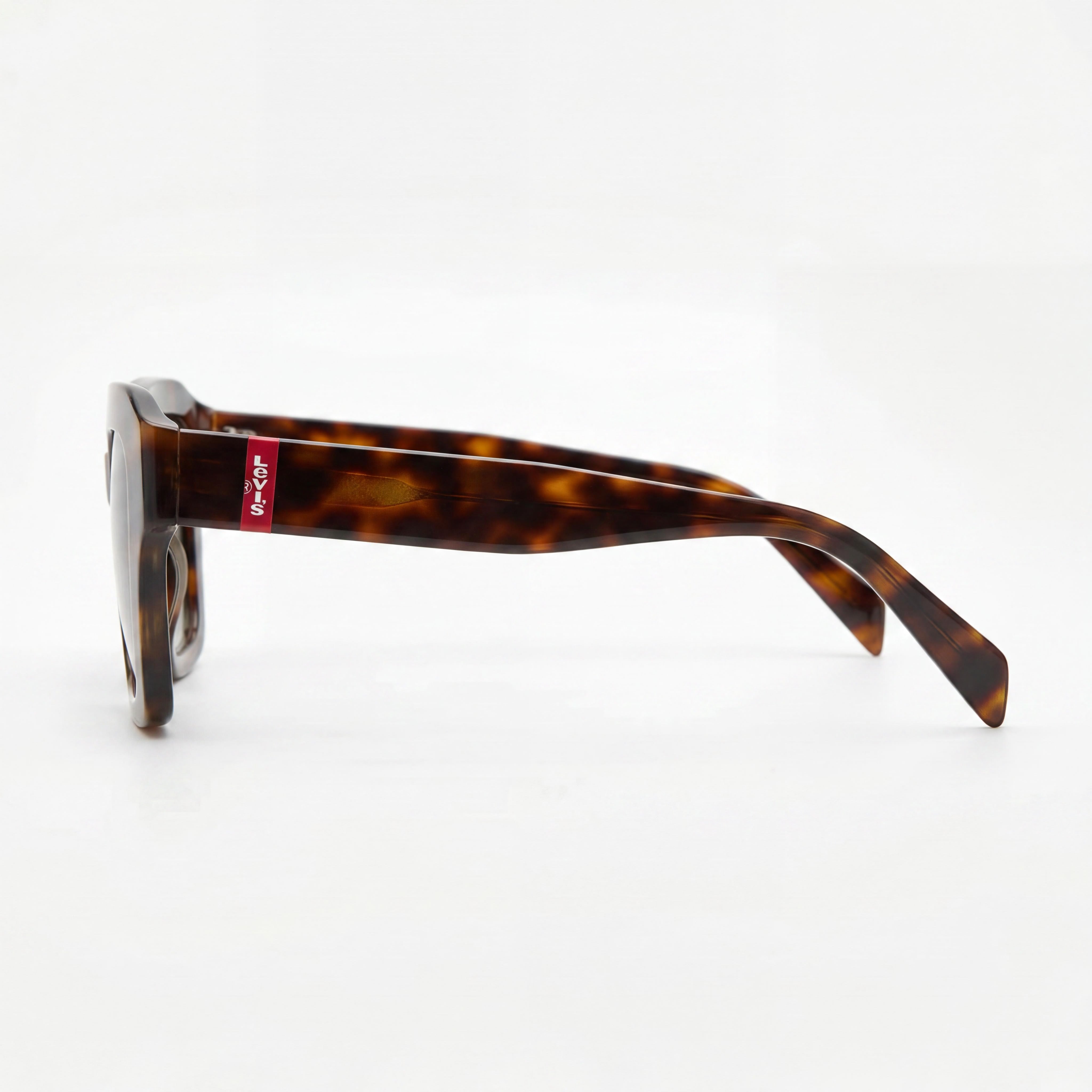 Levi's LV 1027/S Women's Casual Havana Eco Polyamide Frame Sunglasses, Green Shaded UV Protection Lenses 53mm, Photo 3