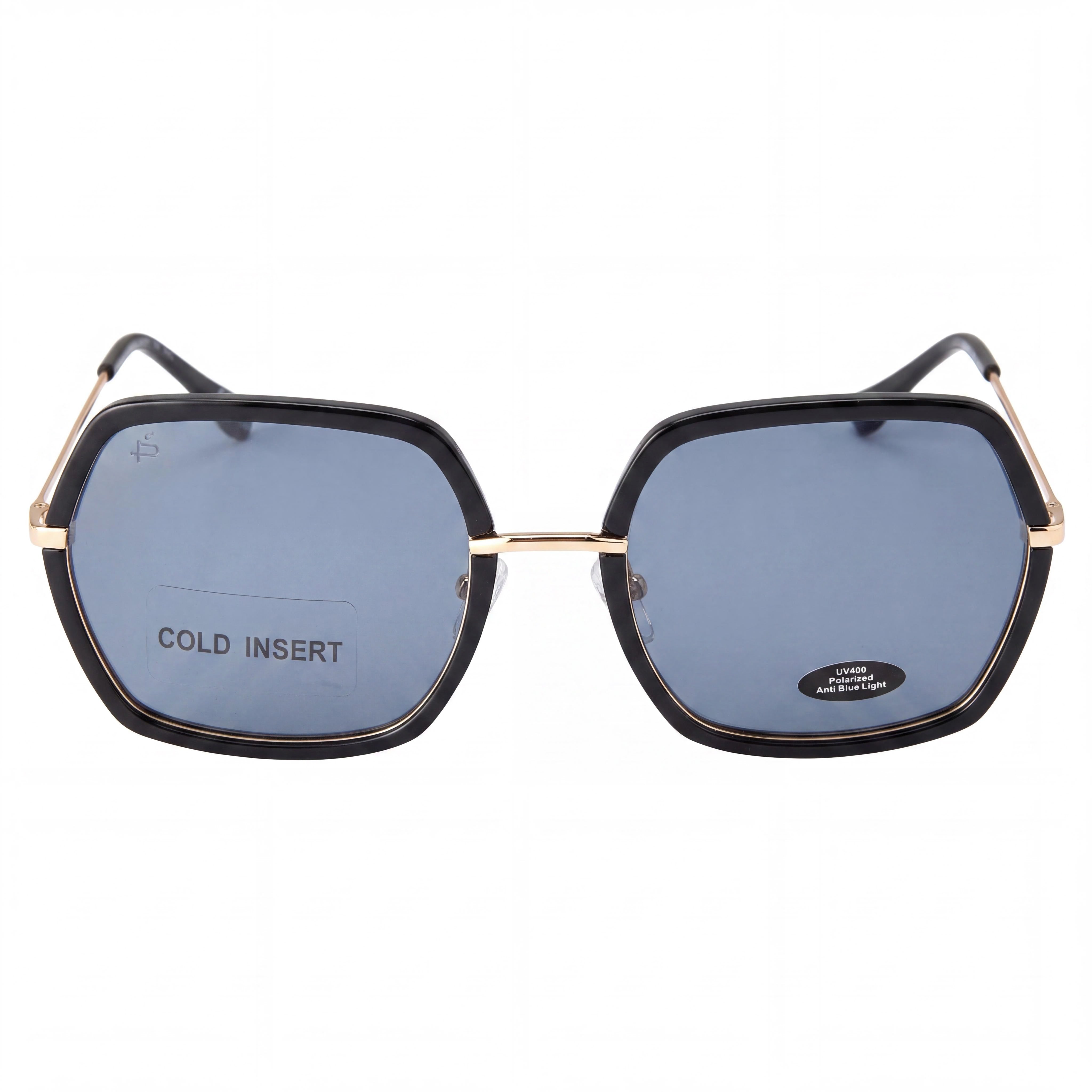 PRIVÉ REVAUX No Concept Unisex Black Stainless Steel Square UV Protected Grey Sunglasses 57mm, Photo 2