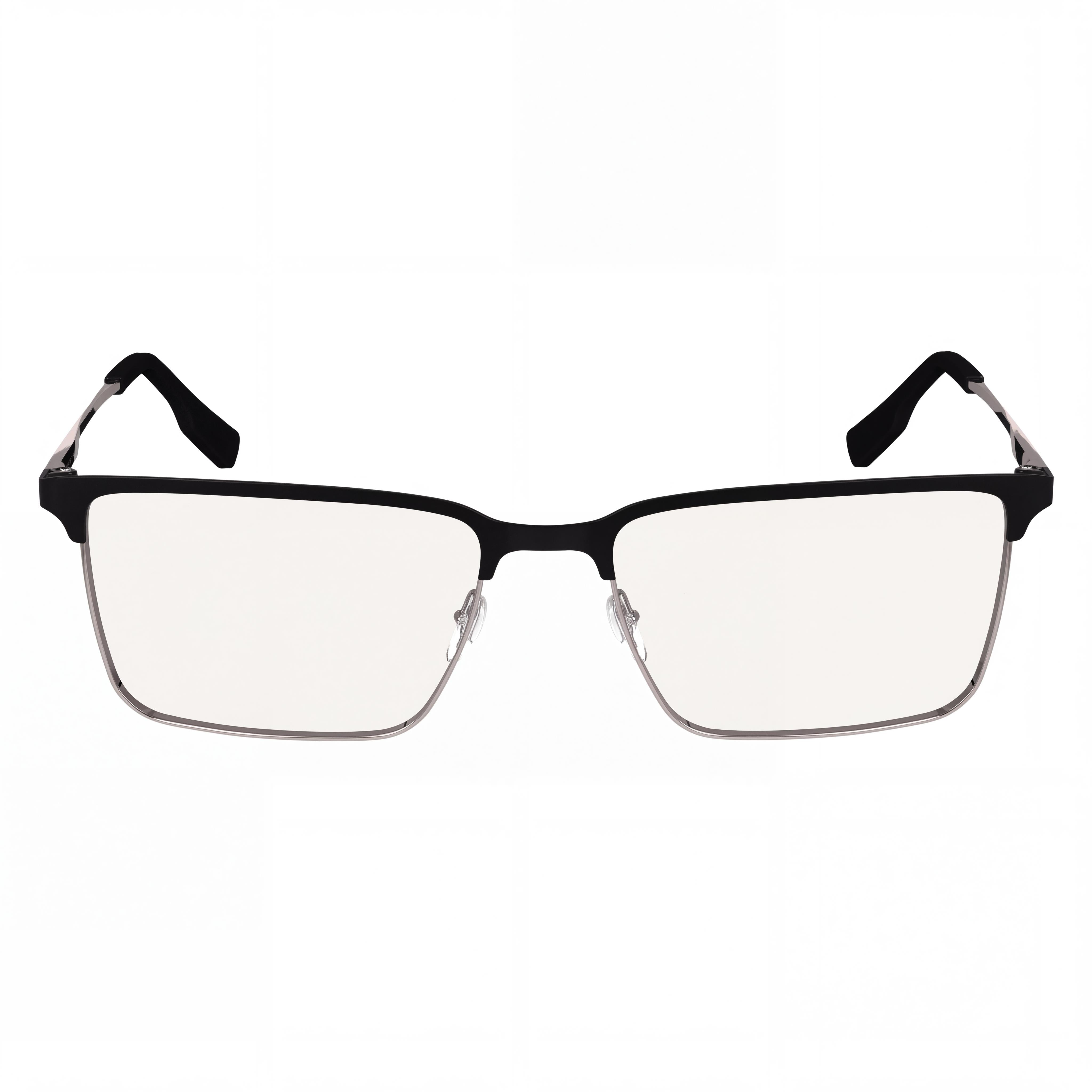 Gafas Oftálmicas Lacoste Casual para Hombre de Metal Negro Mate con Lentes Transparentes de Plástico, 55-17-145, Photo 2
