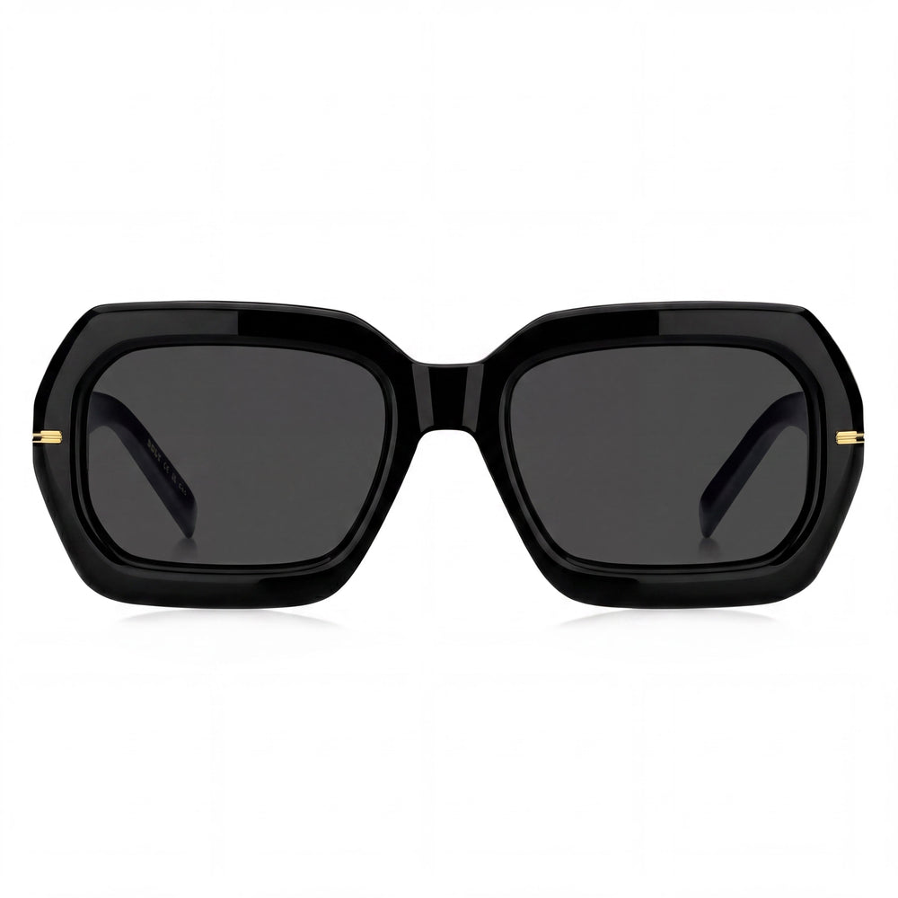 Hugo Boss Women's Casual Sunglasses, Acetate Black Frame, Grey Lenses, 100% UV Protection, 54mm