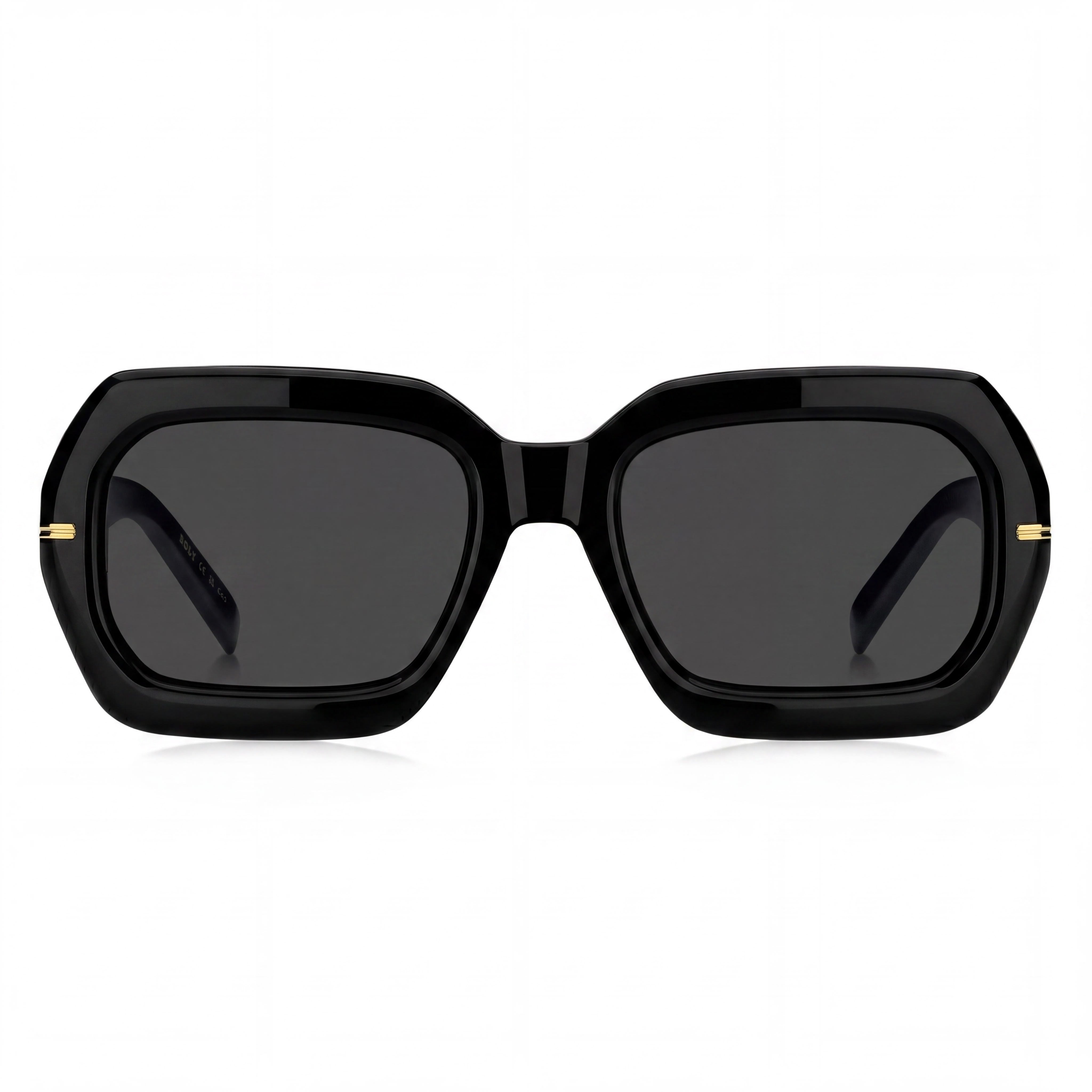 Hugo Boss Women's Casual Sunglasses, Acetate Black Frame, Grey Lenses, 100% UV Protection, 54mm, Photo 2