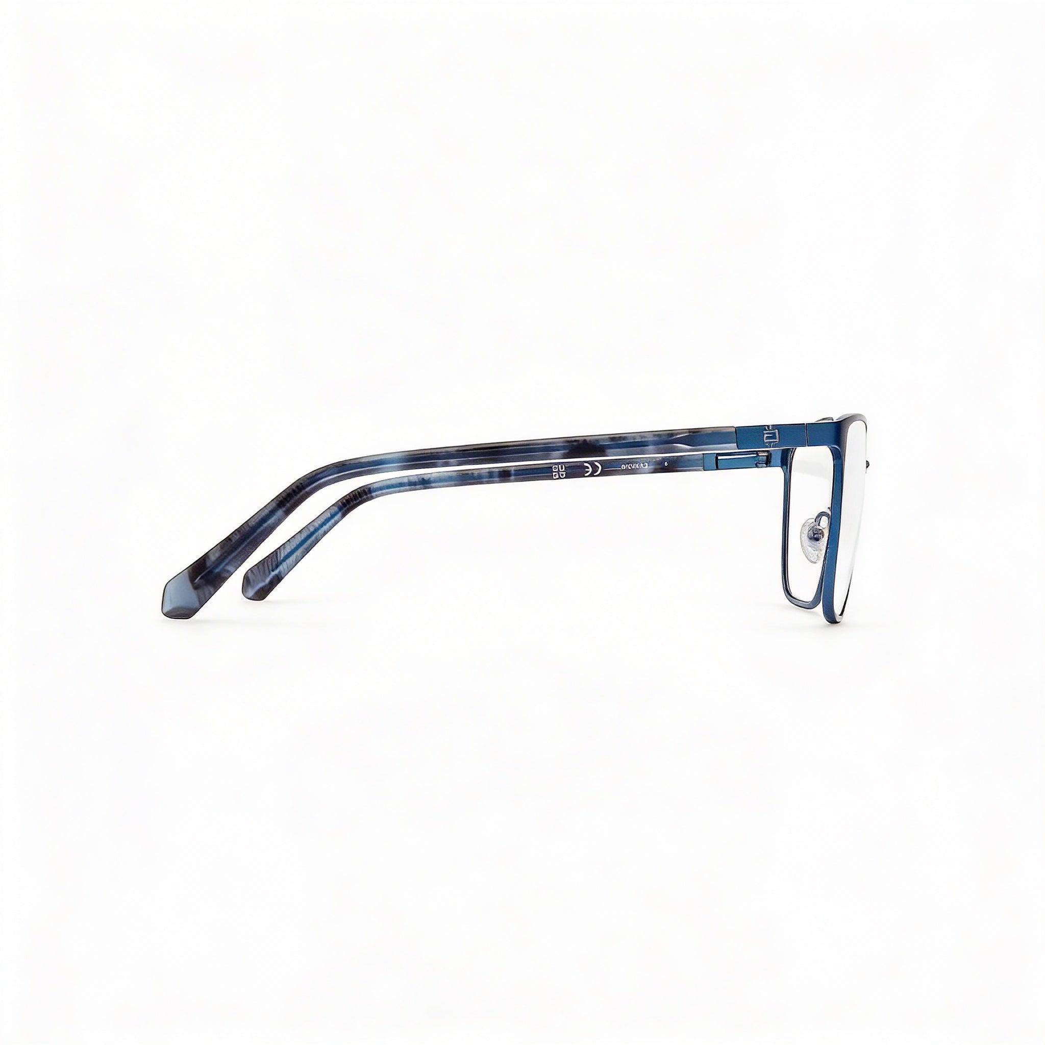 GUESS Gu50243 Gafas para Hombre con Montura de Metal Acabado Azul Mate y Brillante, y Lentes de Policarbonato 58mm, Photo 3