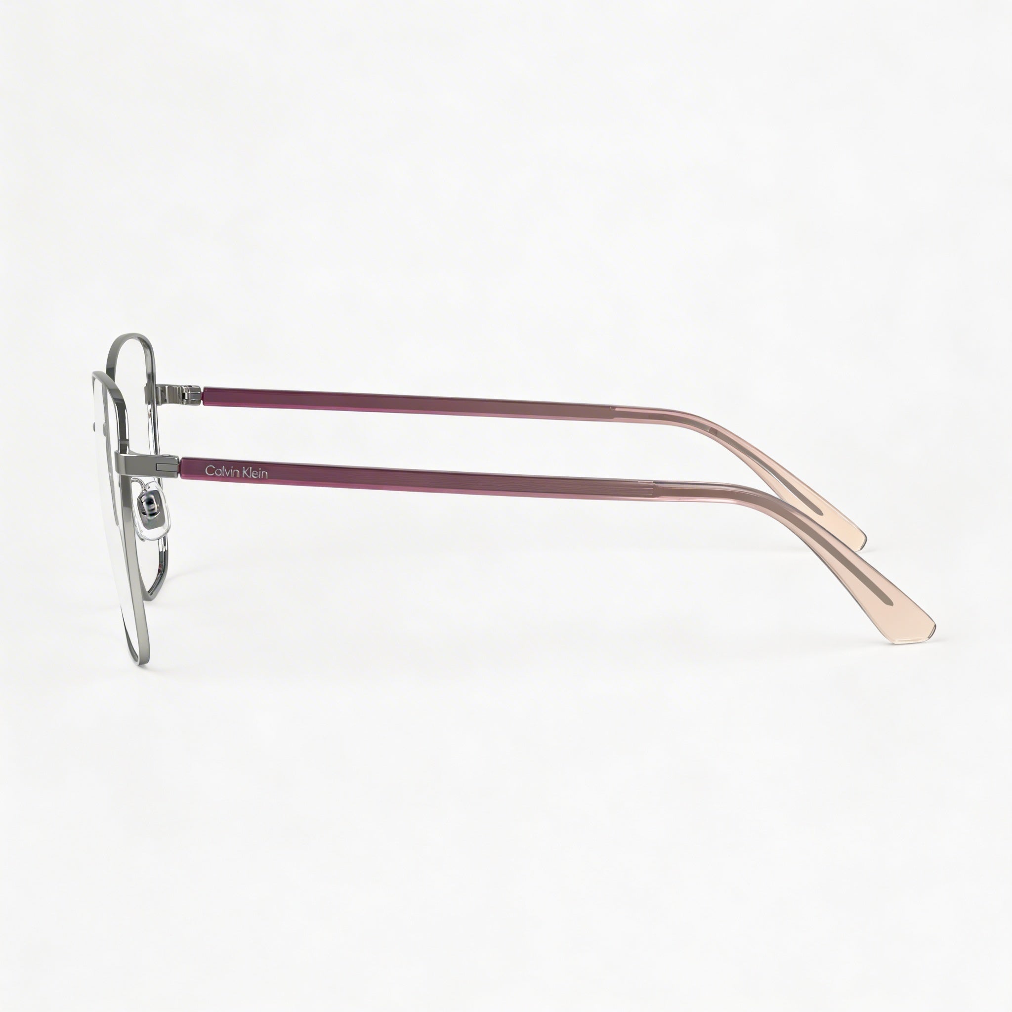 Calvin Klein Ck23128 Women's Silver Metal Frame Sunglasses with Polycarbonate Lenses - Lens Width 55mm, Bridge 16mm, Temple 140mm, Photo 3