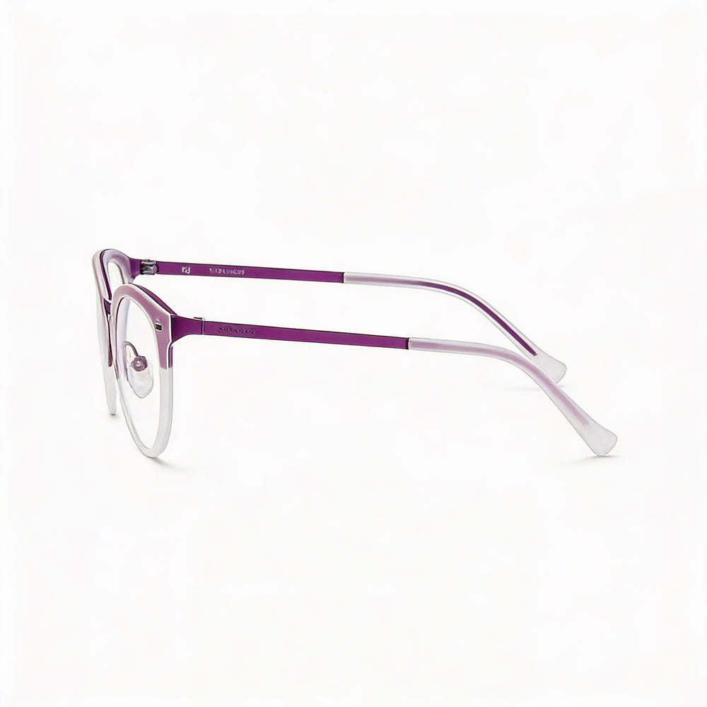 Police Modern Unisex Eyewear, Metal Injected Frame in Shiny Lilac Pastels, 50mm non- Lenses
