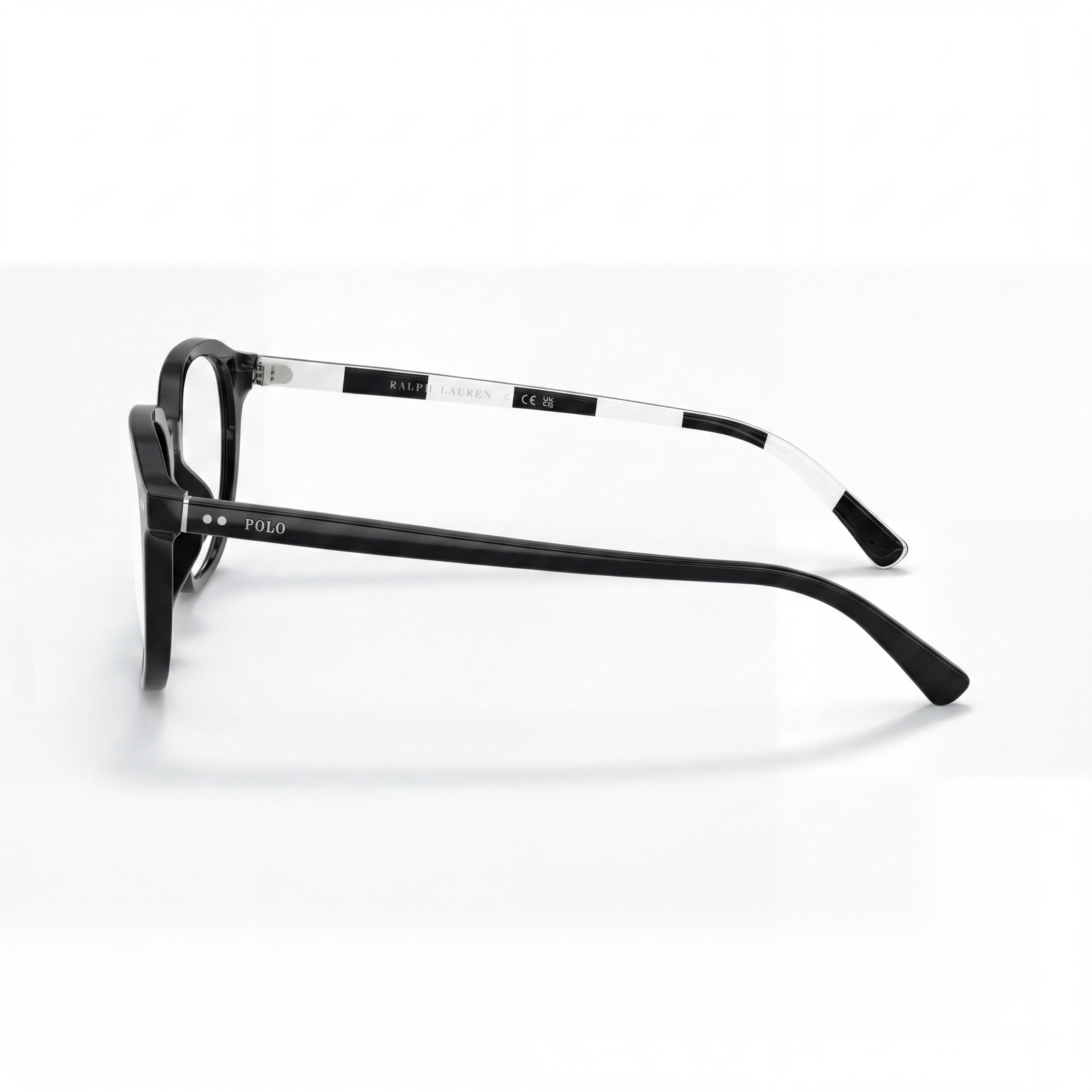 POLO RALPH LAUREN Ph2283u Universal Fit Women's Prescription Ready Eyeglasses, Shiny Black Plastic, 52mm, Photo 2