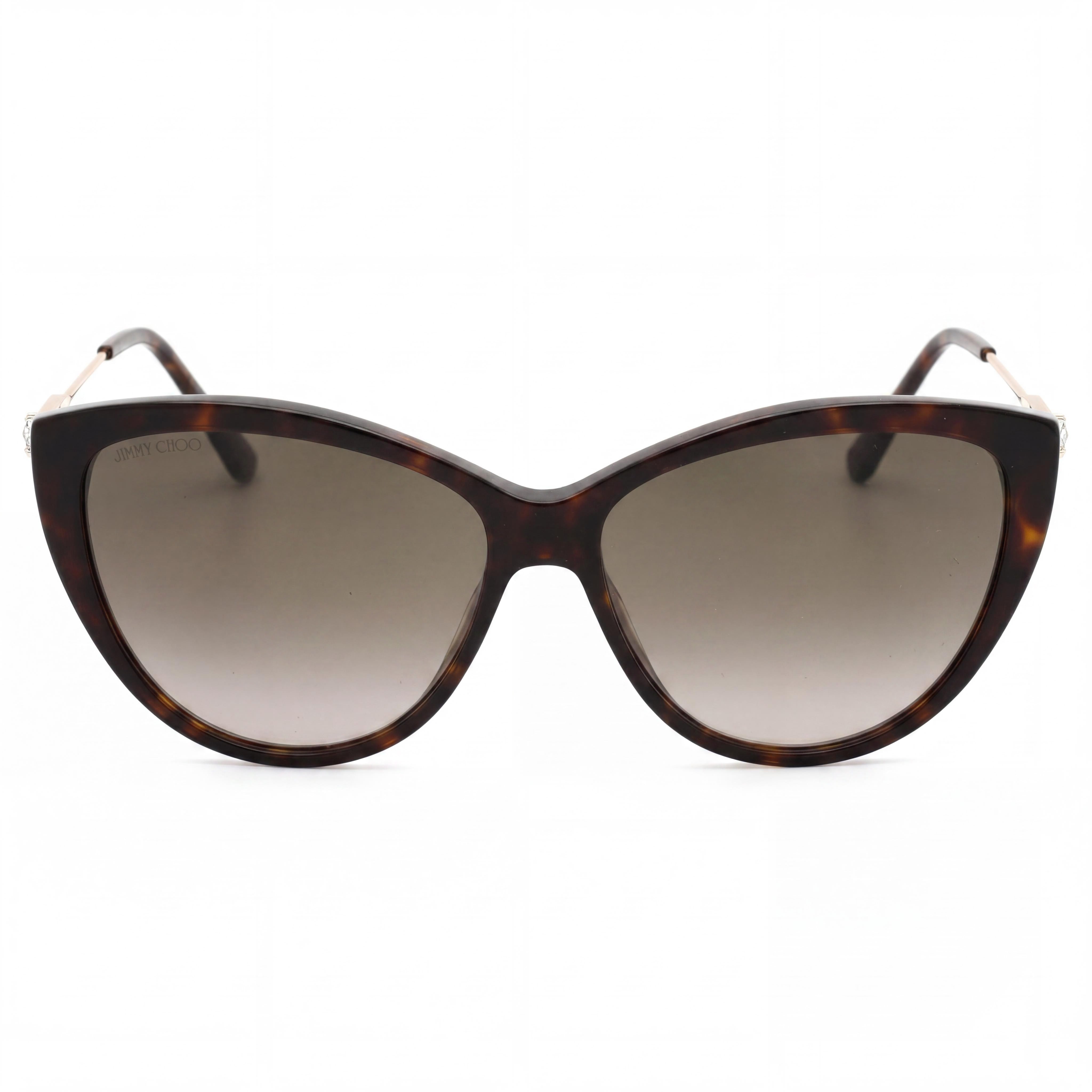 Jimmy Choo  RYM/S Women's Cat Eye Acetate Havana Frame Polycarbonate Lens 100% UV Protection Sunglasses 60mm, Photo 2