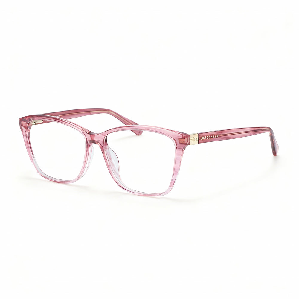 Longchamp LO2659 Men's Casual Square Plastic Eyeglasses with Non-polarized Polycarbonate Lenses, Striped Rose, 51mm