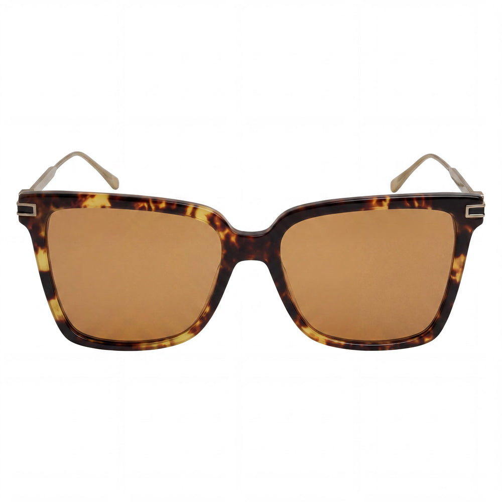 Gafas de sol Ferragamo para hombre Sf2036s con montura de titanio carey oscuro y lentes de policarbonato 56-16-140