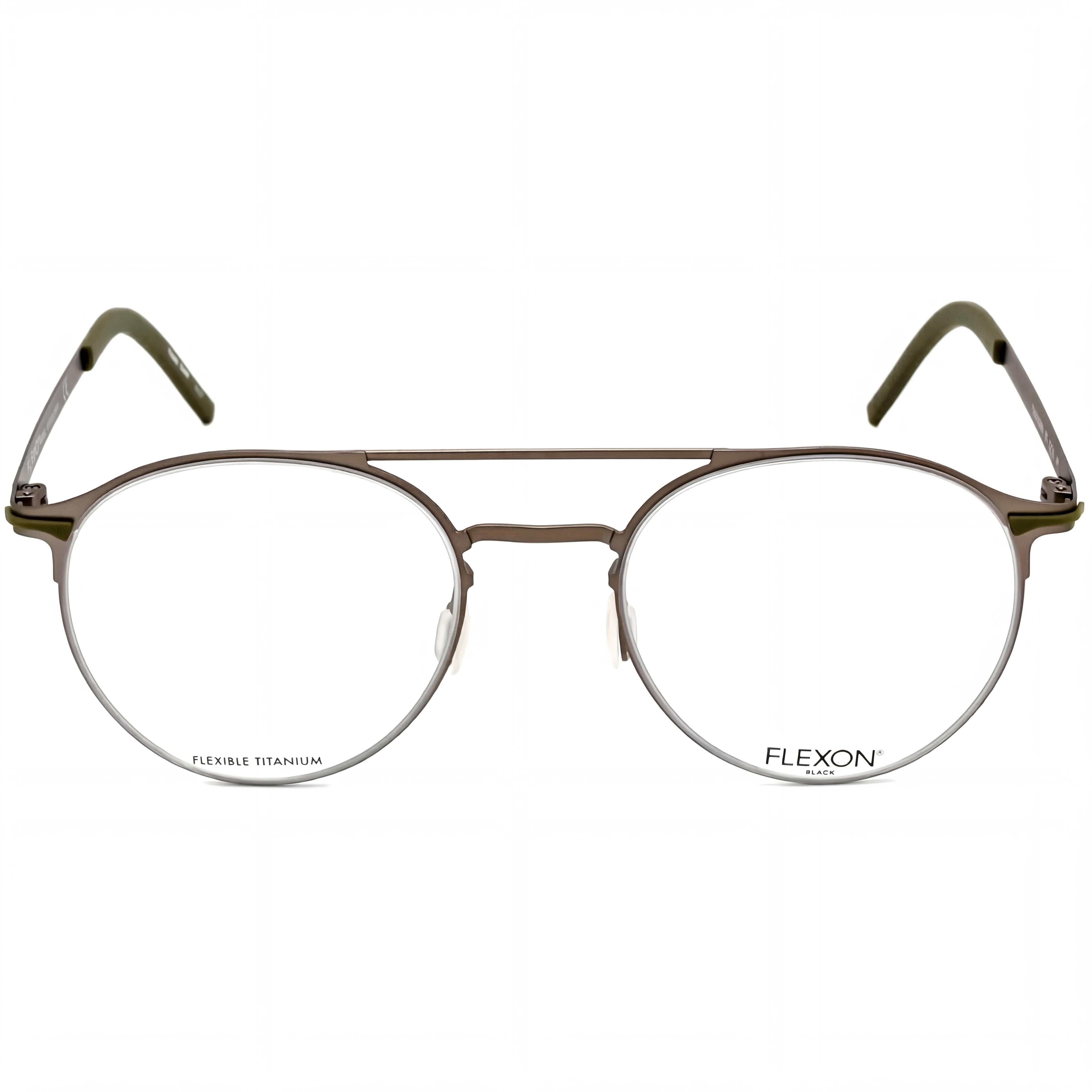 Flexon B2003 Unisex Acetate Frame Eyeglasses, Light Gunmetal with UV Protected Lenses, 52mm, Photo 2