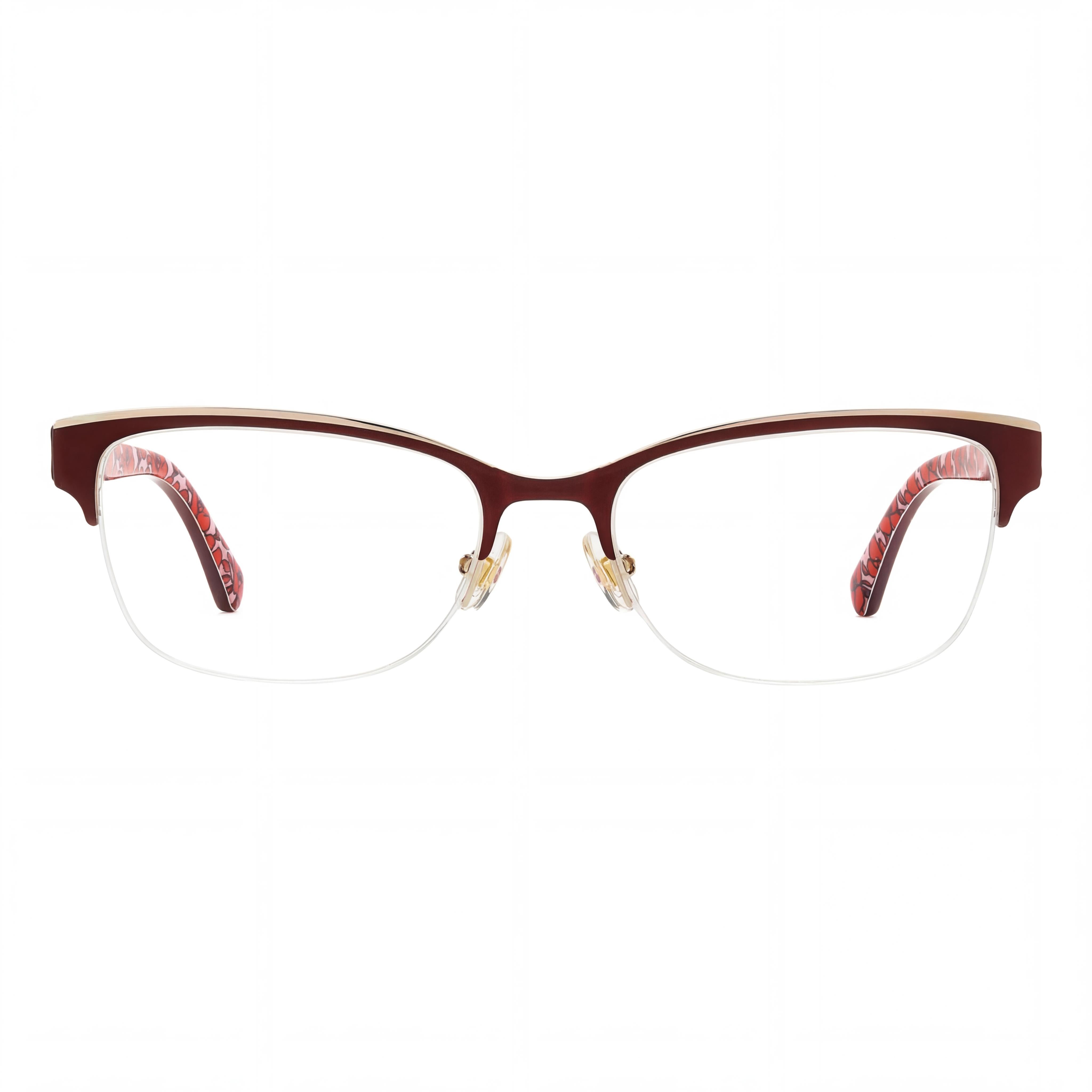 kate spade new york Marjorie Women's Red Pattern Polycarbonate Lens Stainless Steel Frame Non-Polarized Eyewear 52mm, Photo 2