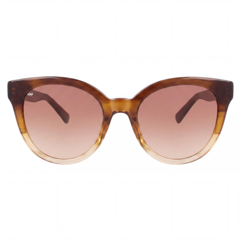 Gafas de sol informales de acetato Longchamp LO697S para mujer, montura miel a rayas, ancho de lente 53 mm