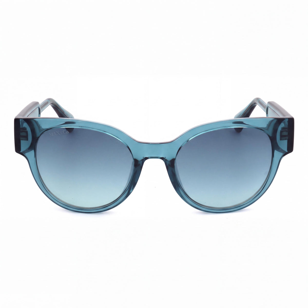 Max&Co. MO0085 Women's Sunglasses featuring an Injected Rode Glans Frame and Blue Lenses, 50mm Lens Width, Photo 2