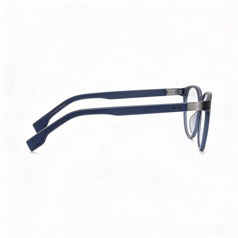 BOSS 1577 Men's Blue Polyamide Inj-GRIL. Non Polarized Casual Rectangular Eyeglasses 52-20-150