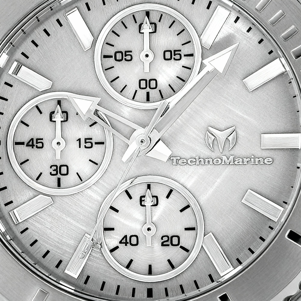 Reloj de cuarzo TechnoMarine Cruise TM-124032 para mujer, de acero inoxidable y negro, con esfera blanca, 38 mm